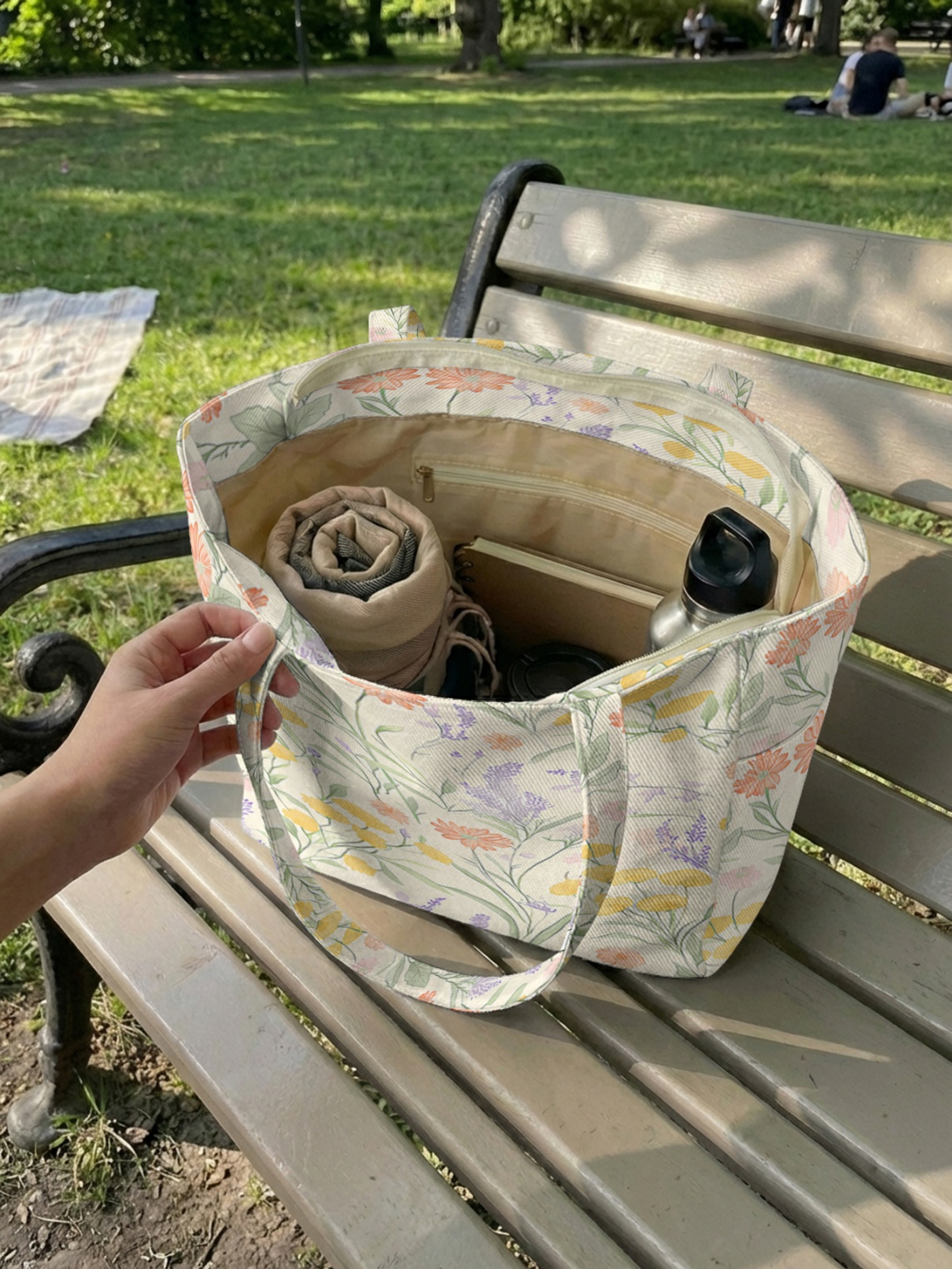 Floral Canvas Tote Bag for Women – view 5