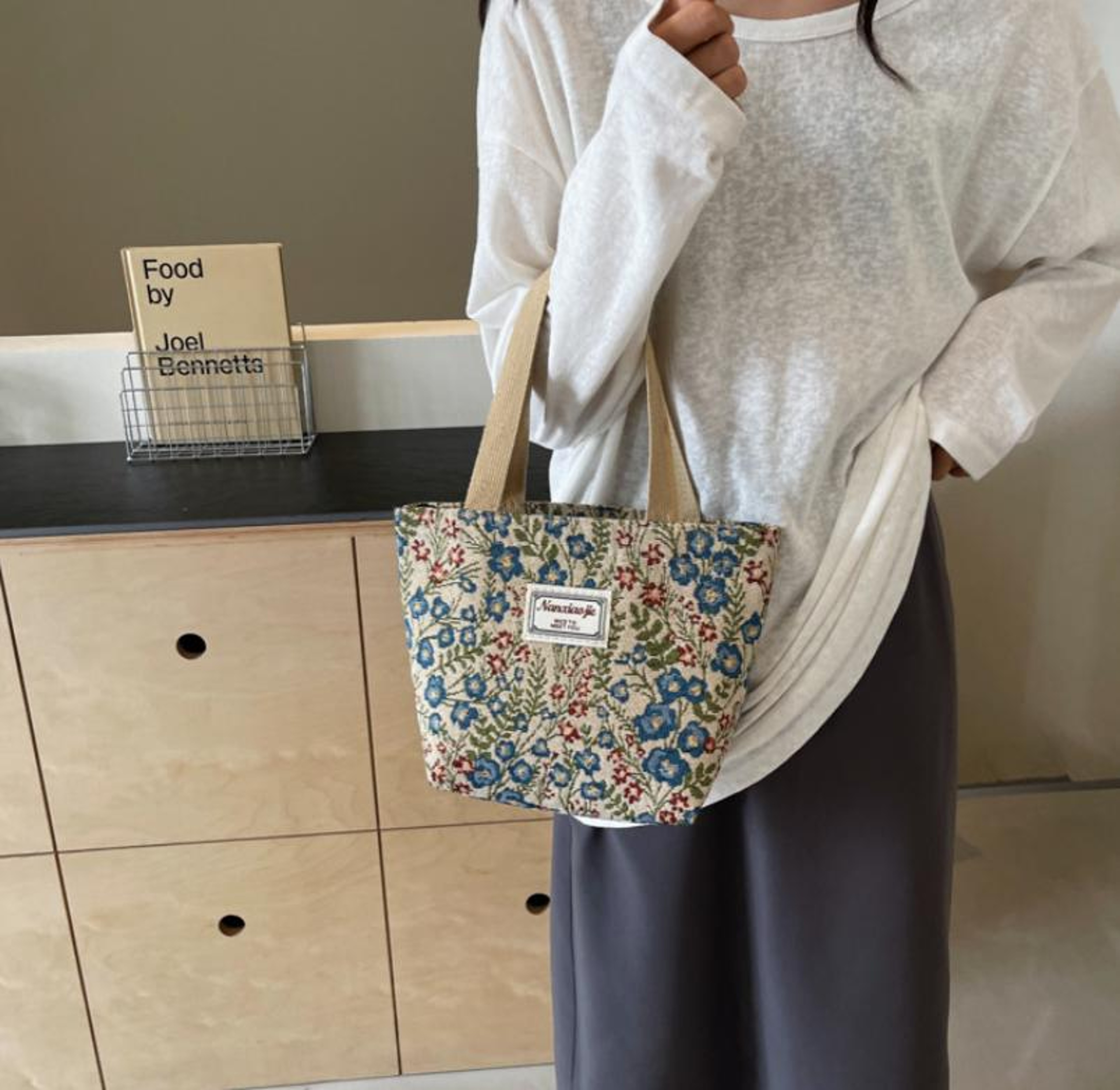 Floral Canvas Tote Bag and Embroidered Shoulder Bag – view 8