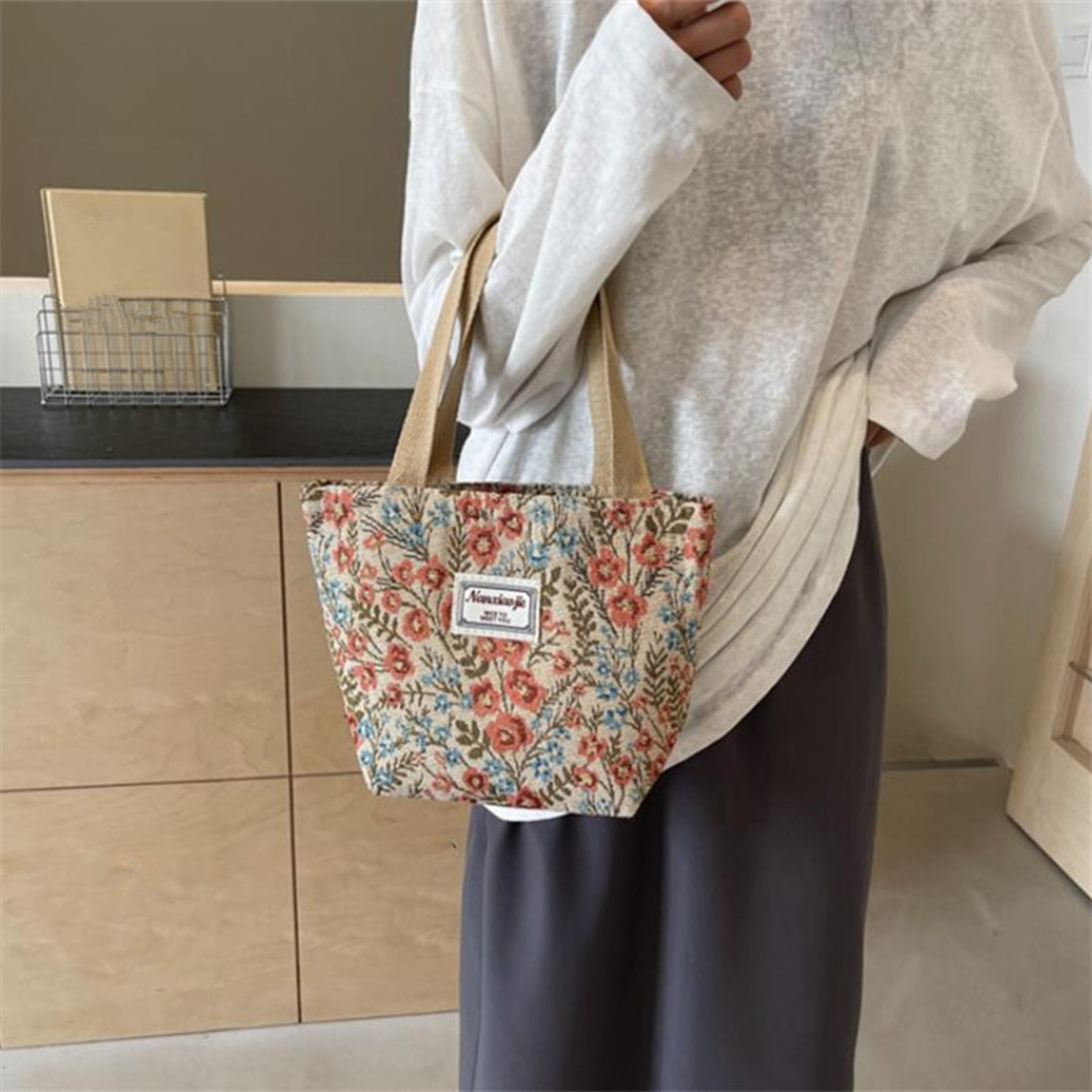 Floral Canvas Tote Bag and Embroidered Shoulder Bag – view 10