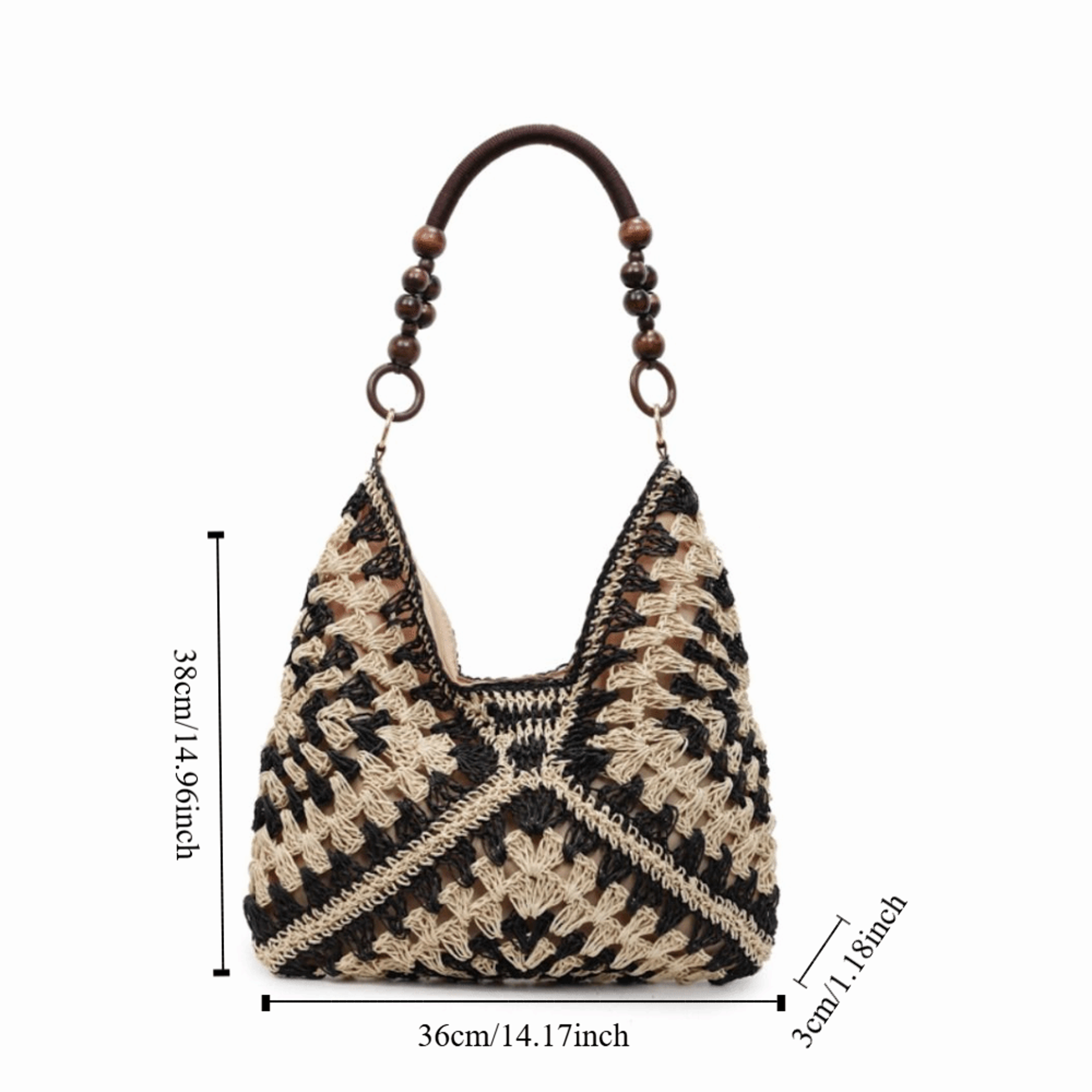 Bohemian Straw Beach Bag Large Capacity Summer Woven Handbag – view 5