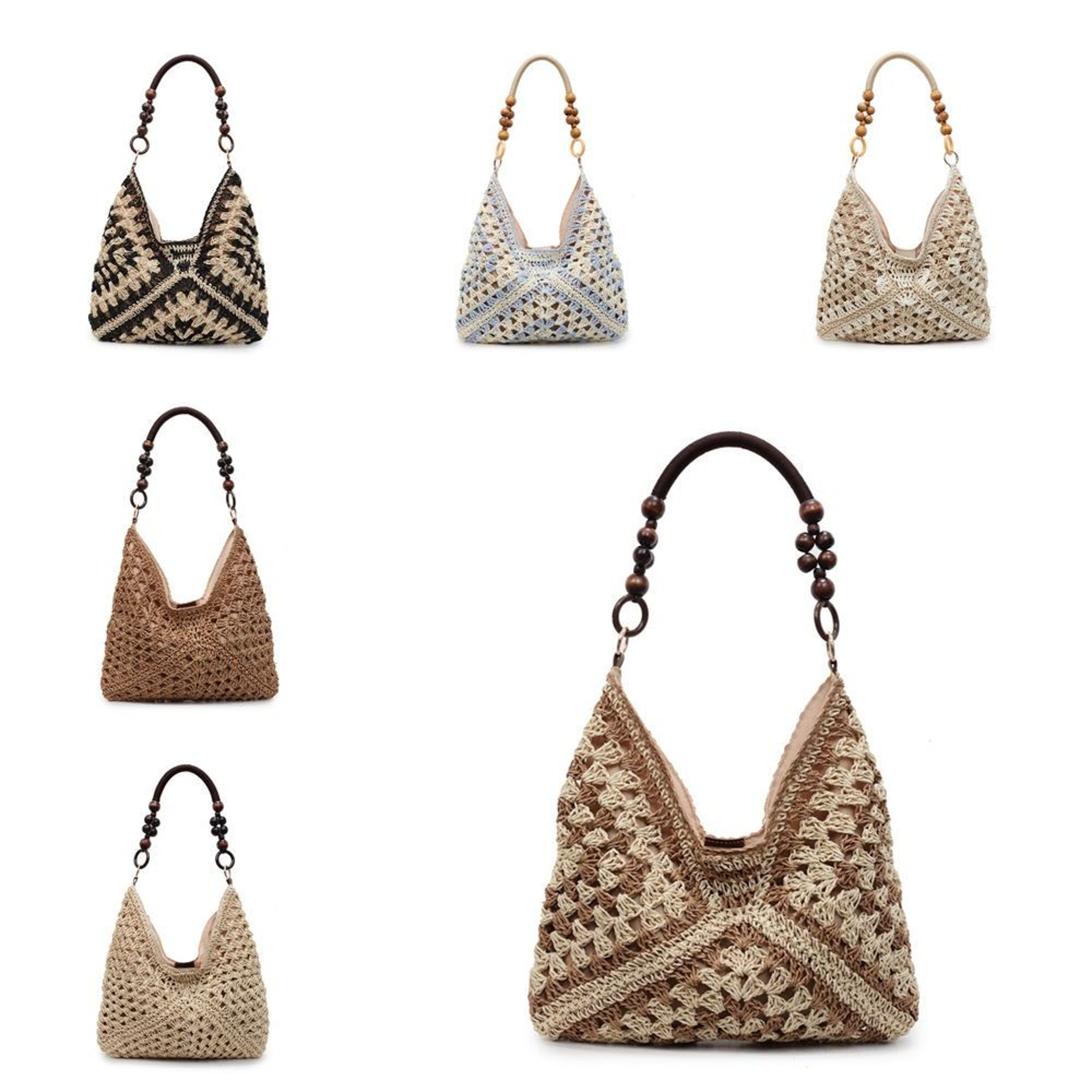 Bohemian Straw Beach Bag Large Capacity Summer Woven Handbag – view 6