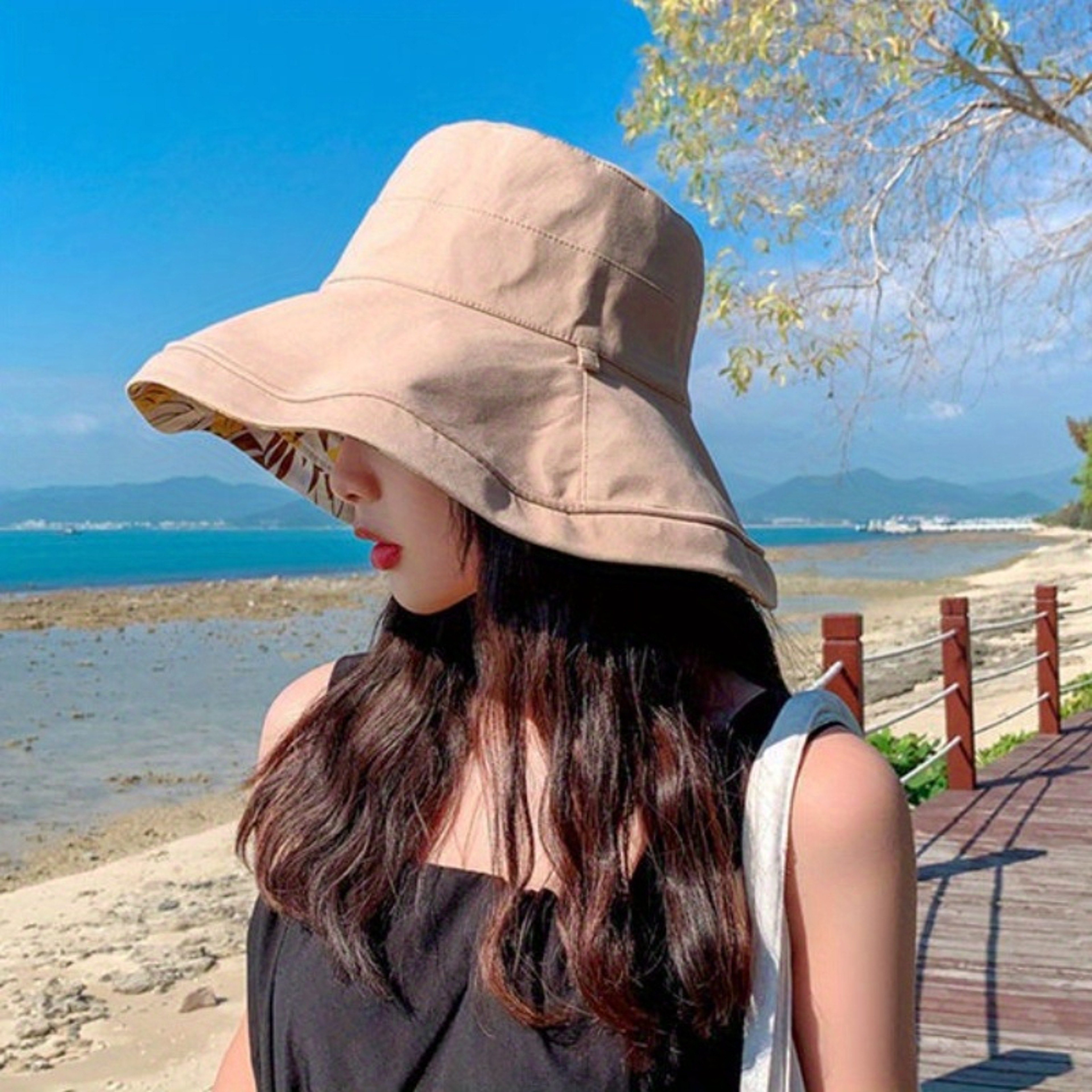 Bohemian Reversible Floral Bucket Hat for Women – view 3