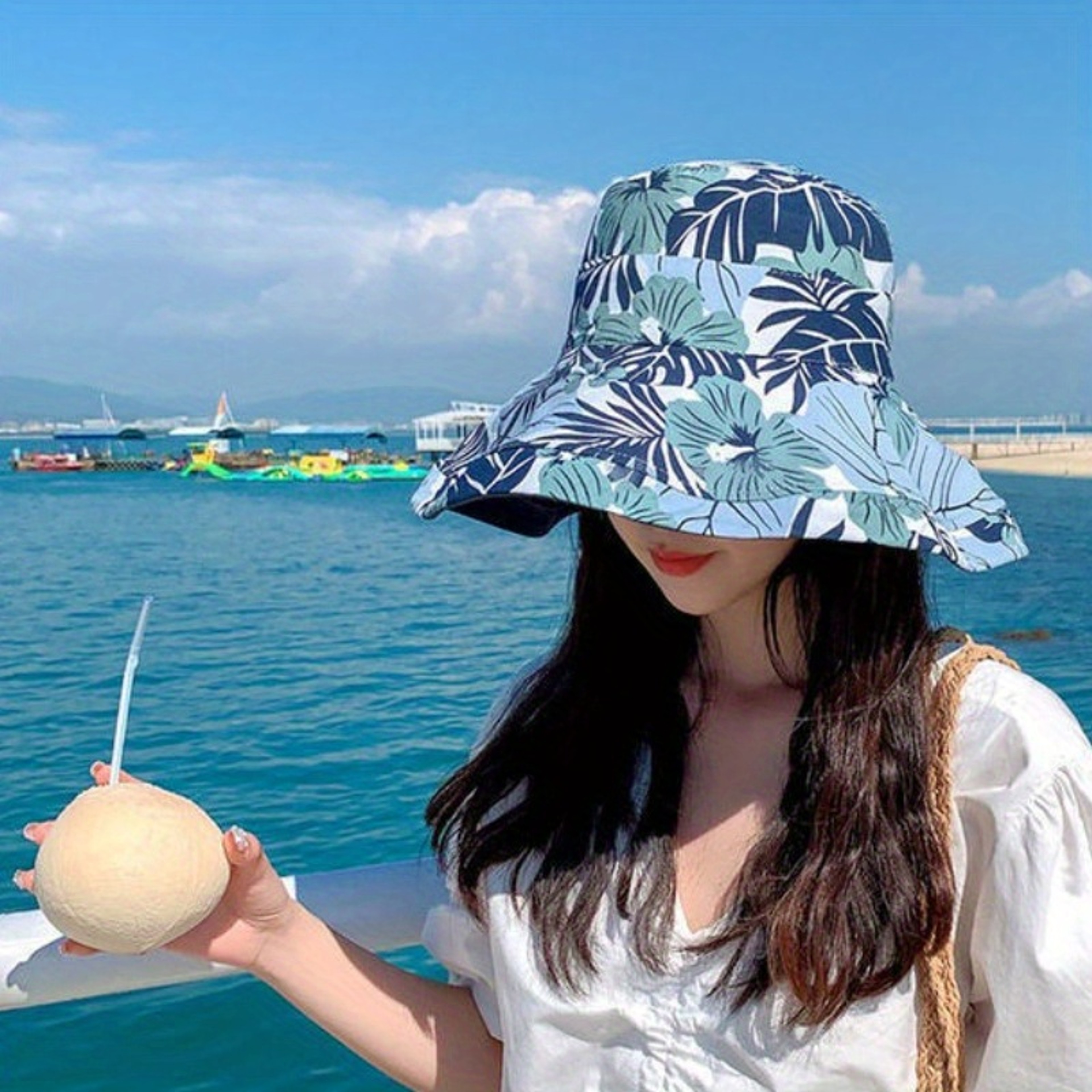 Bohemian Reversible Floral Bucket Hat for Women – view 4