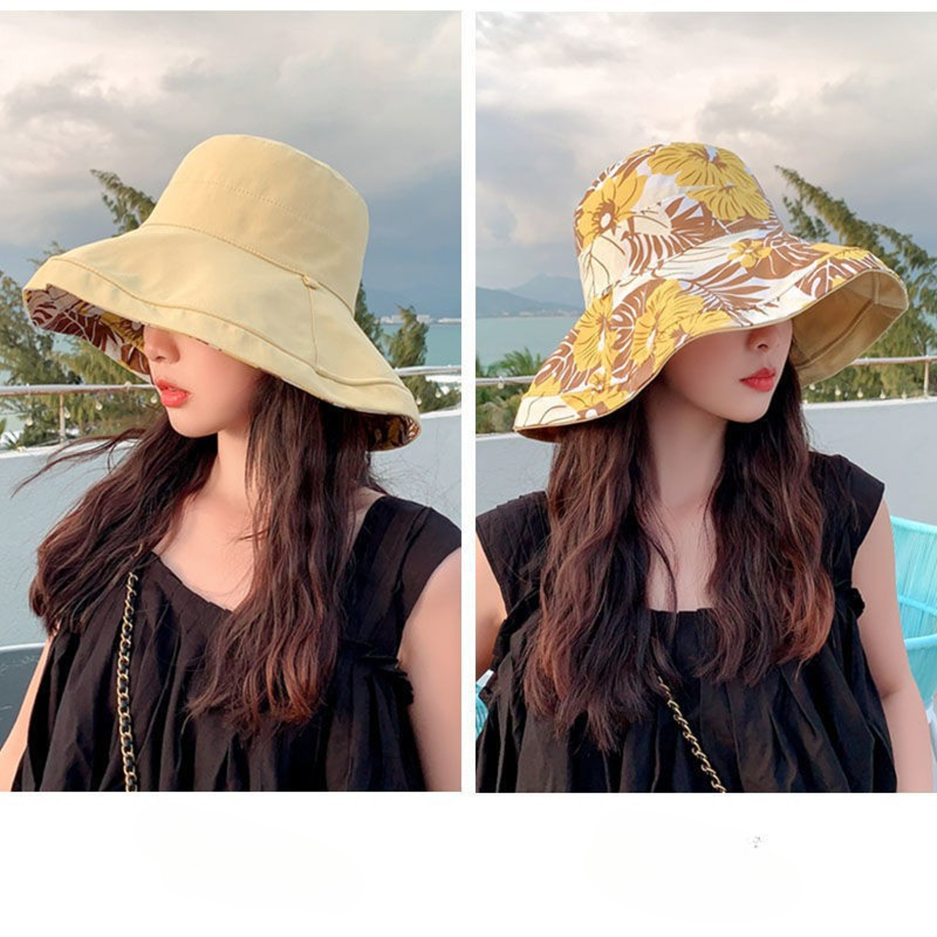 Bohemian Reversible Floral Bucket Hat for Women – view 7