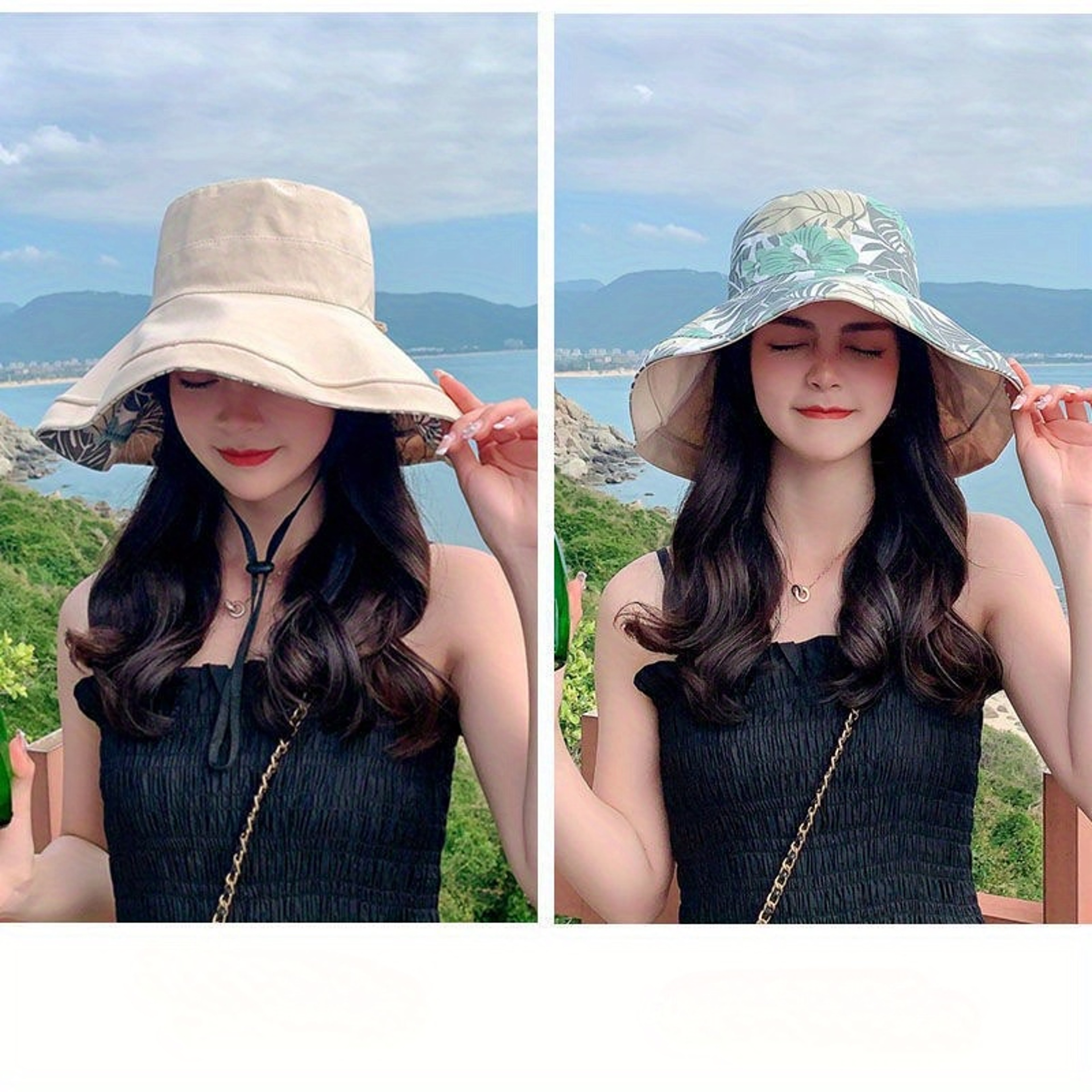 Bohemian Reversible Floral Bucket Hat for Women – view 9