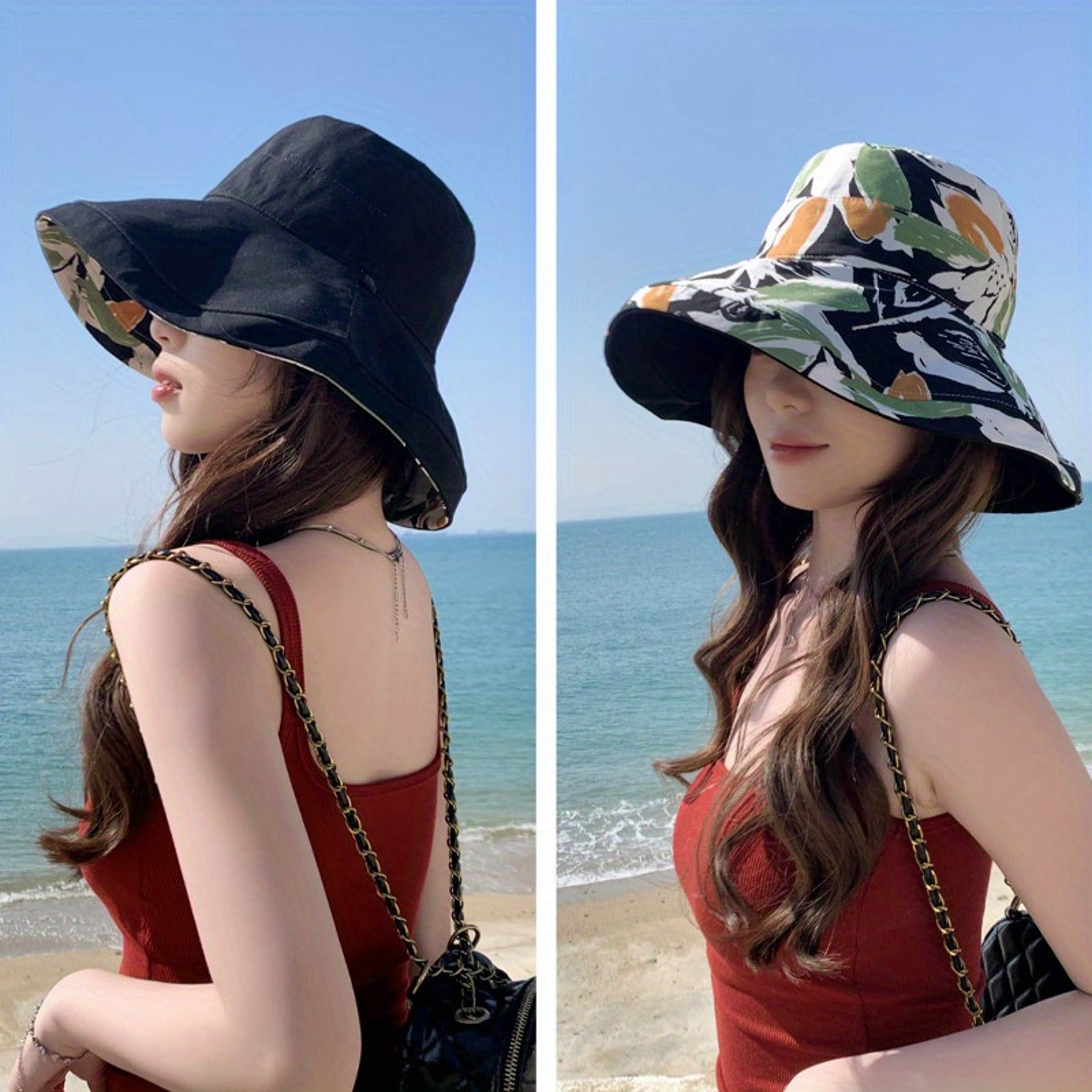Bohemian Reversible Floral Bucket Hat for Women – view 11