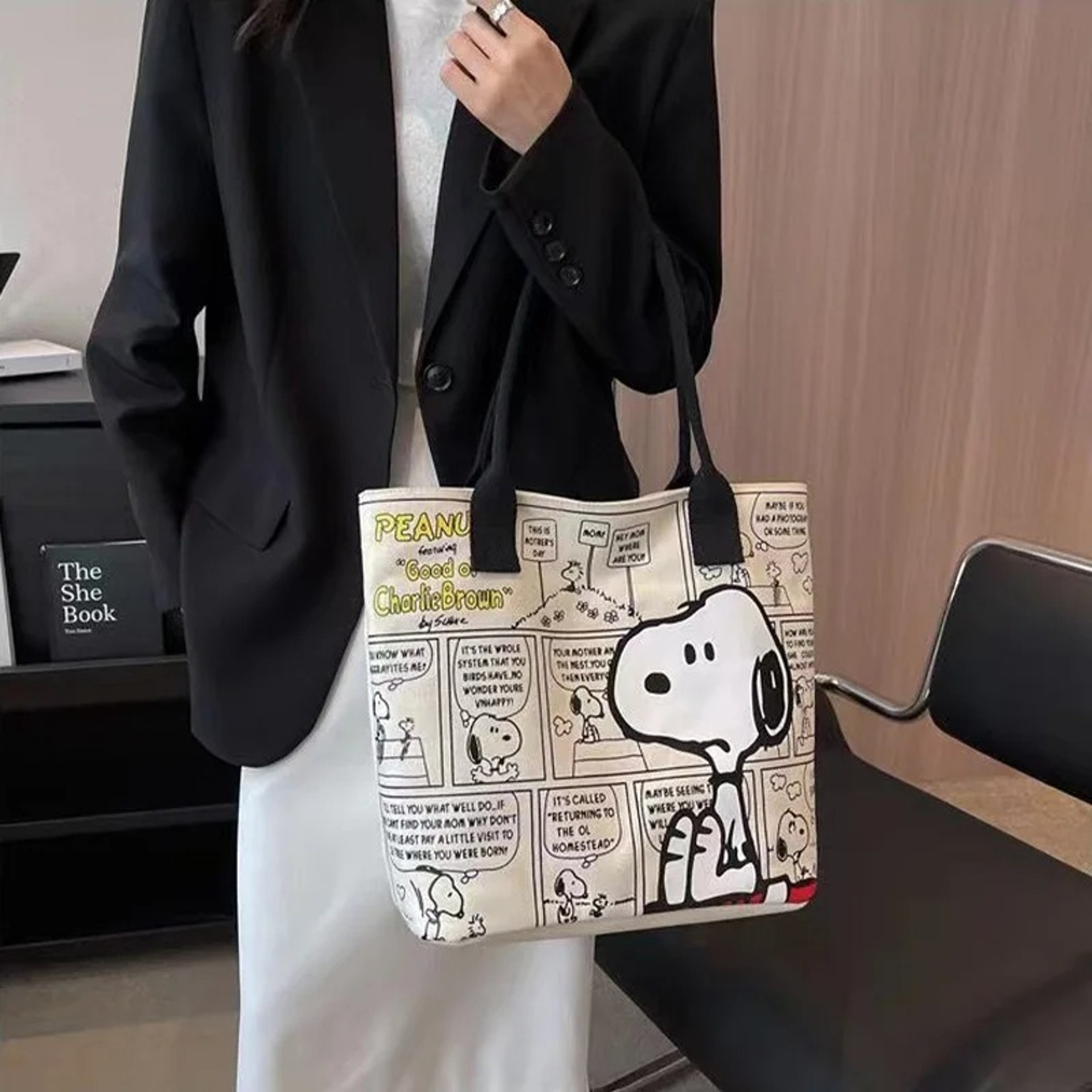 Kawaii Snoopy Canvas Handbag & Large Capacity Shoulder Bag – view 4