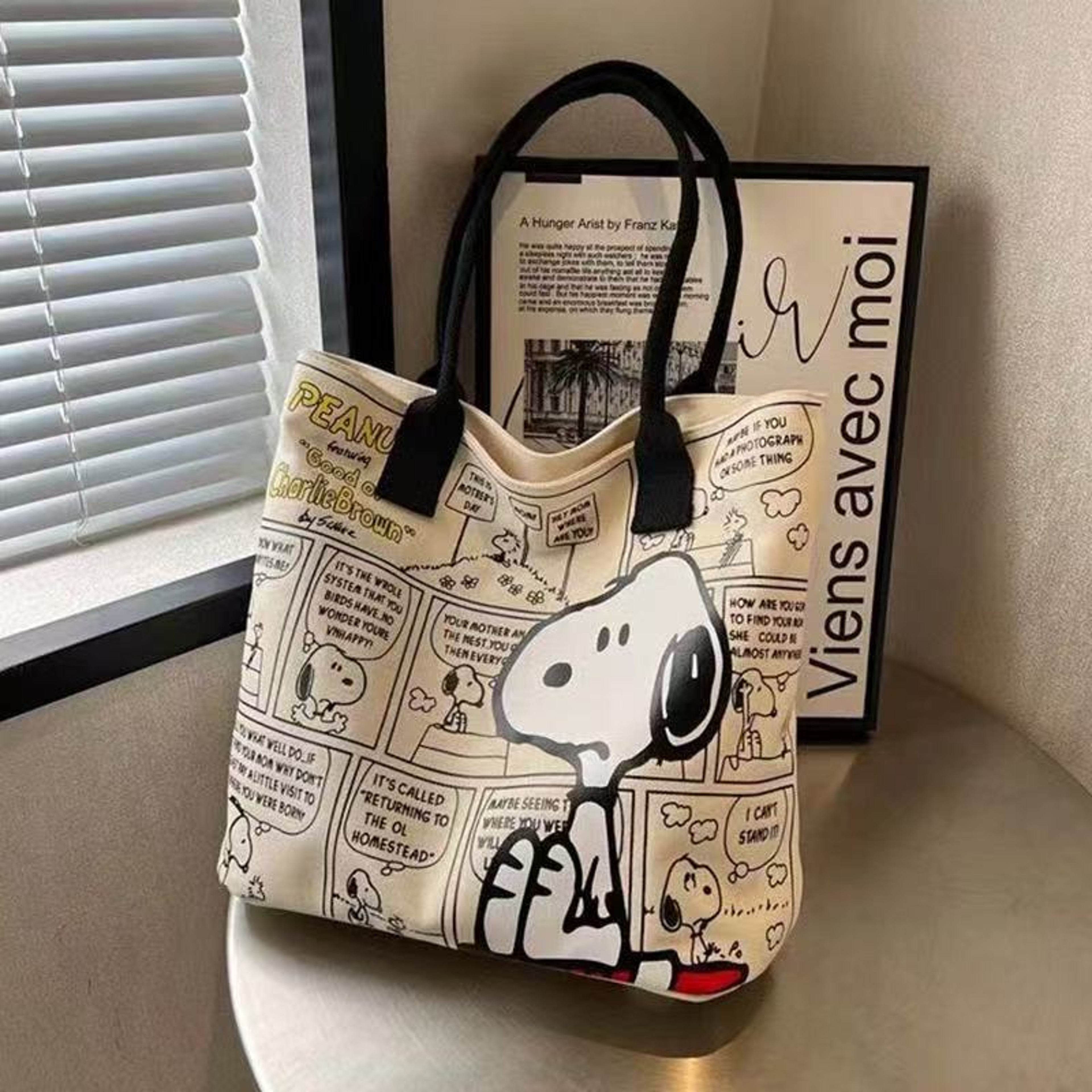 Kawaii Snoopy Canvas Handbag & Large Capacity Shoulder Bag – view 7