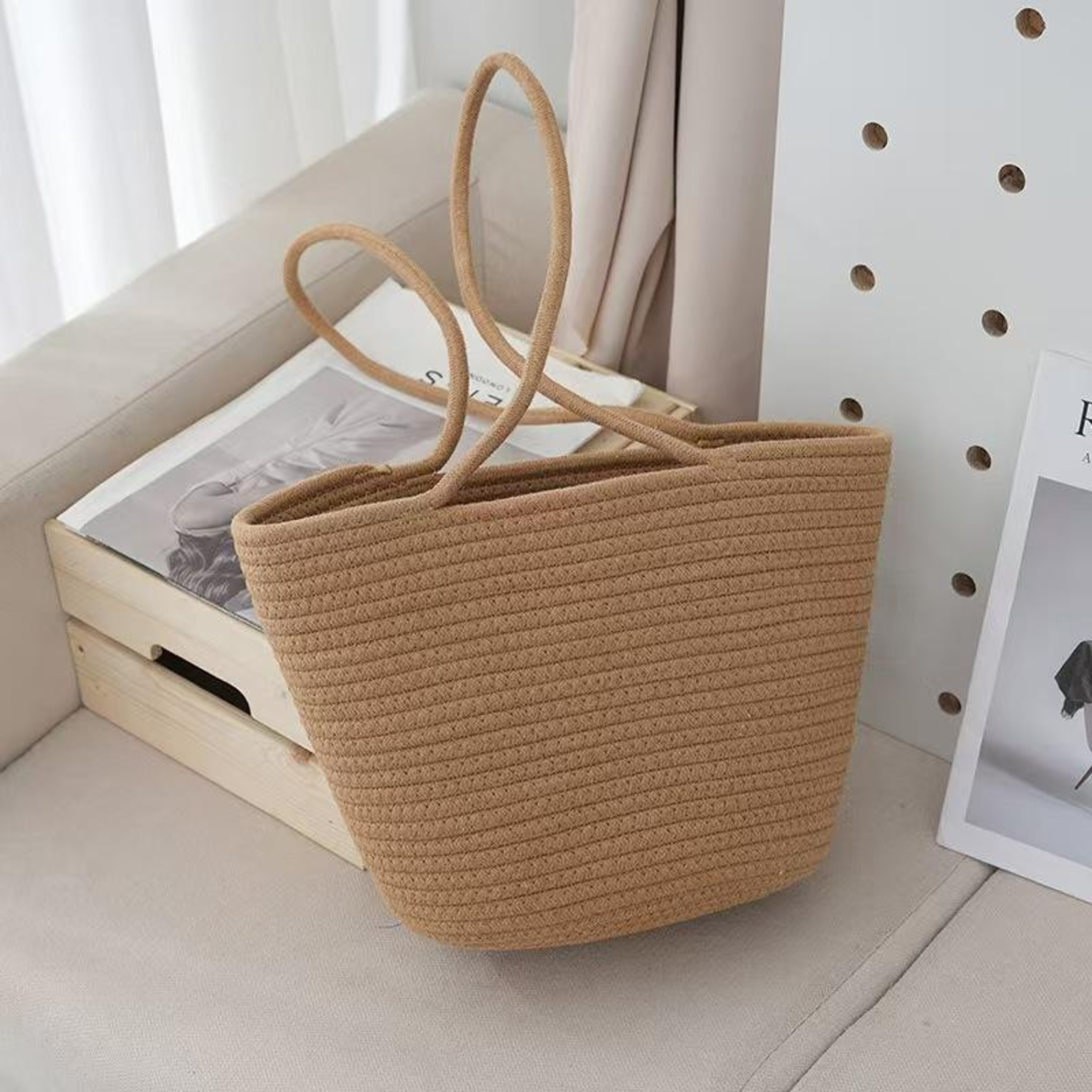 French Style Straw Woven Tote Bag – view 5
