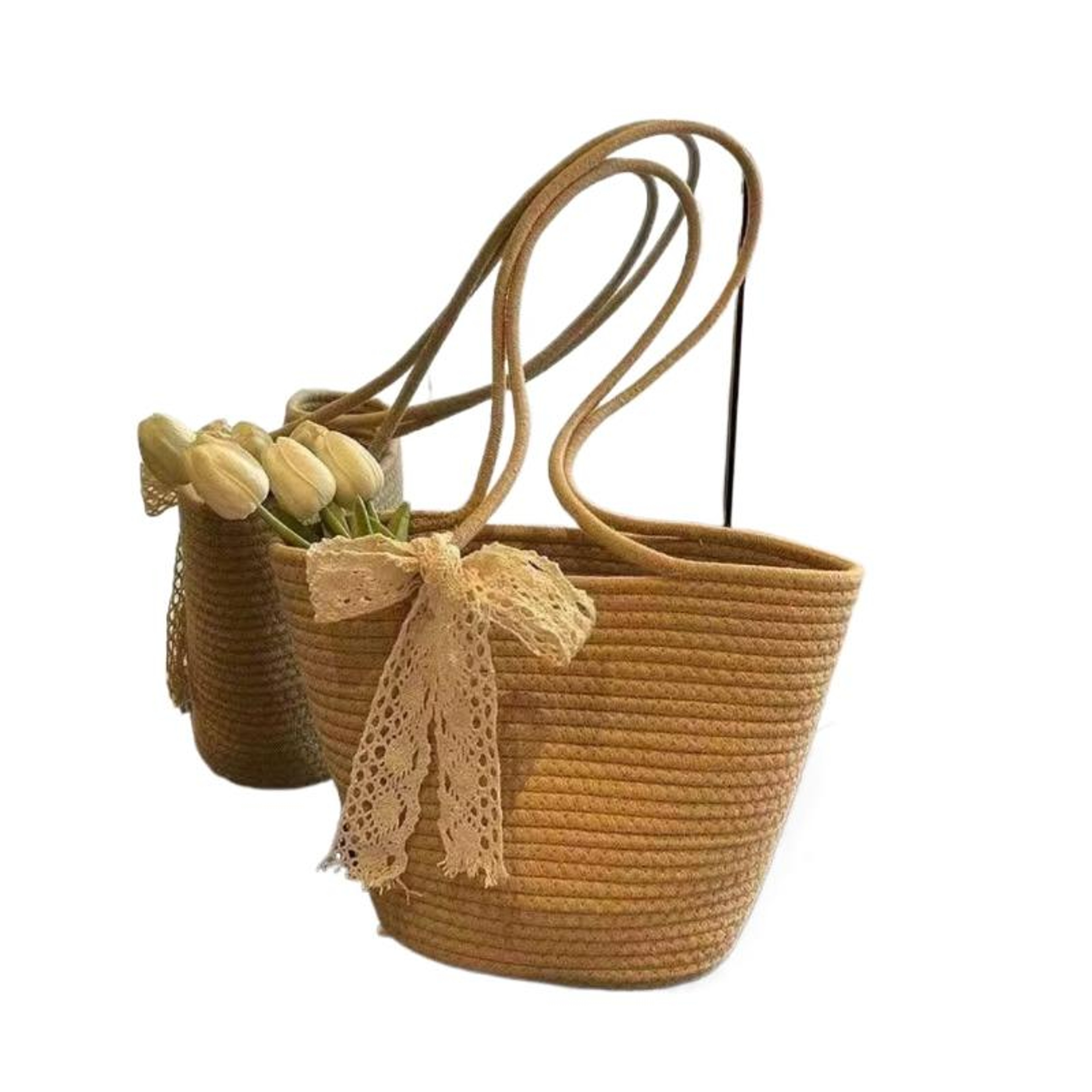 French Style Straw Woven Tote Bag – view 6