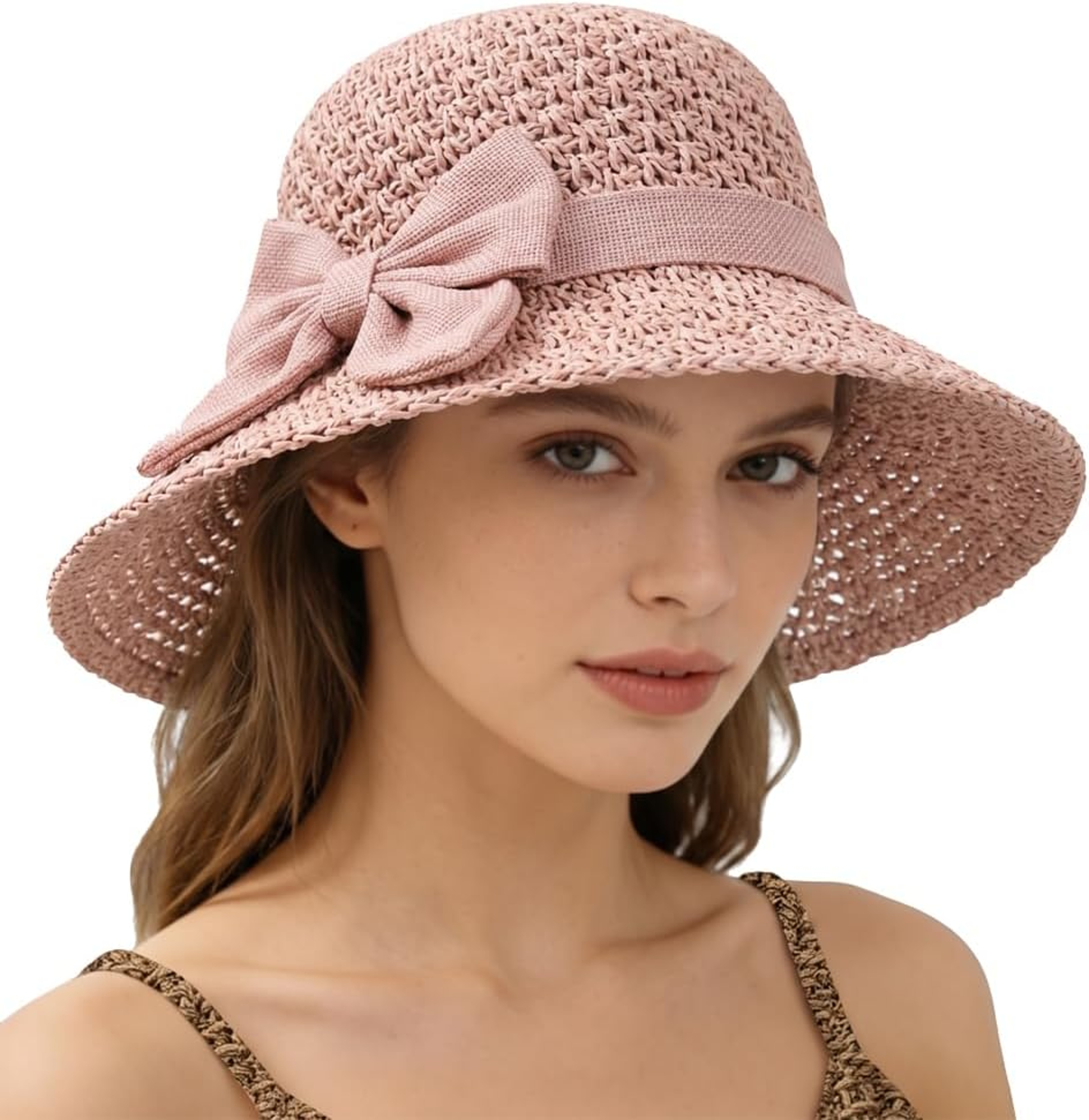 Womens Straw Hat 2026 New Beach Sun Straw Hats For Women Summer Hats For Vacation Travel 6