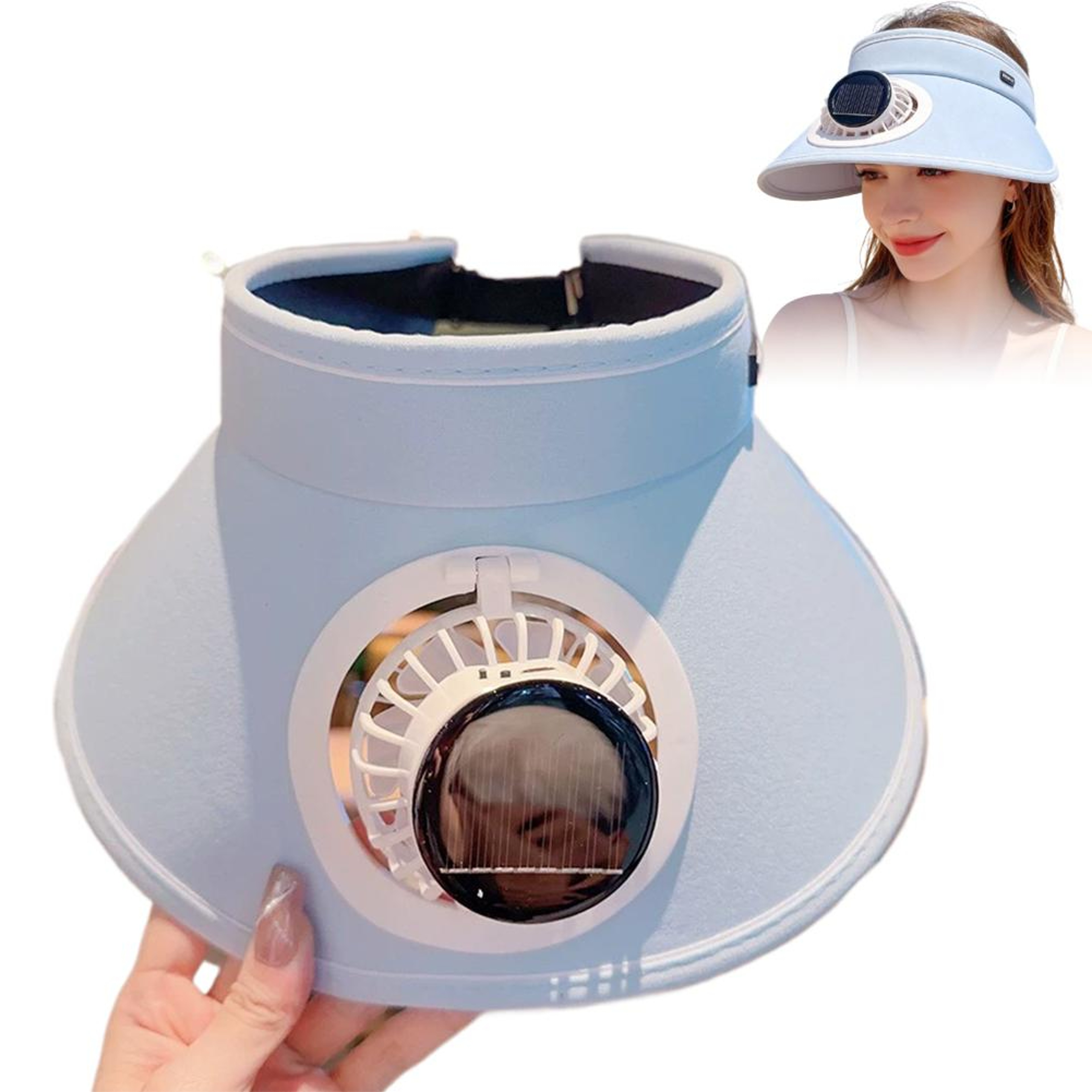 Cooling Sun Hat With Fan And Adjustable Airflow For Outdoor Comfort 5