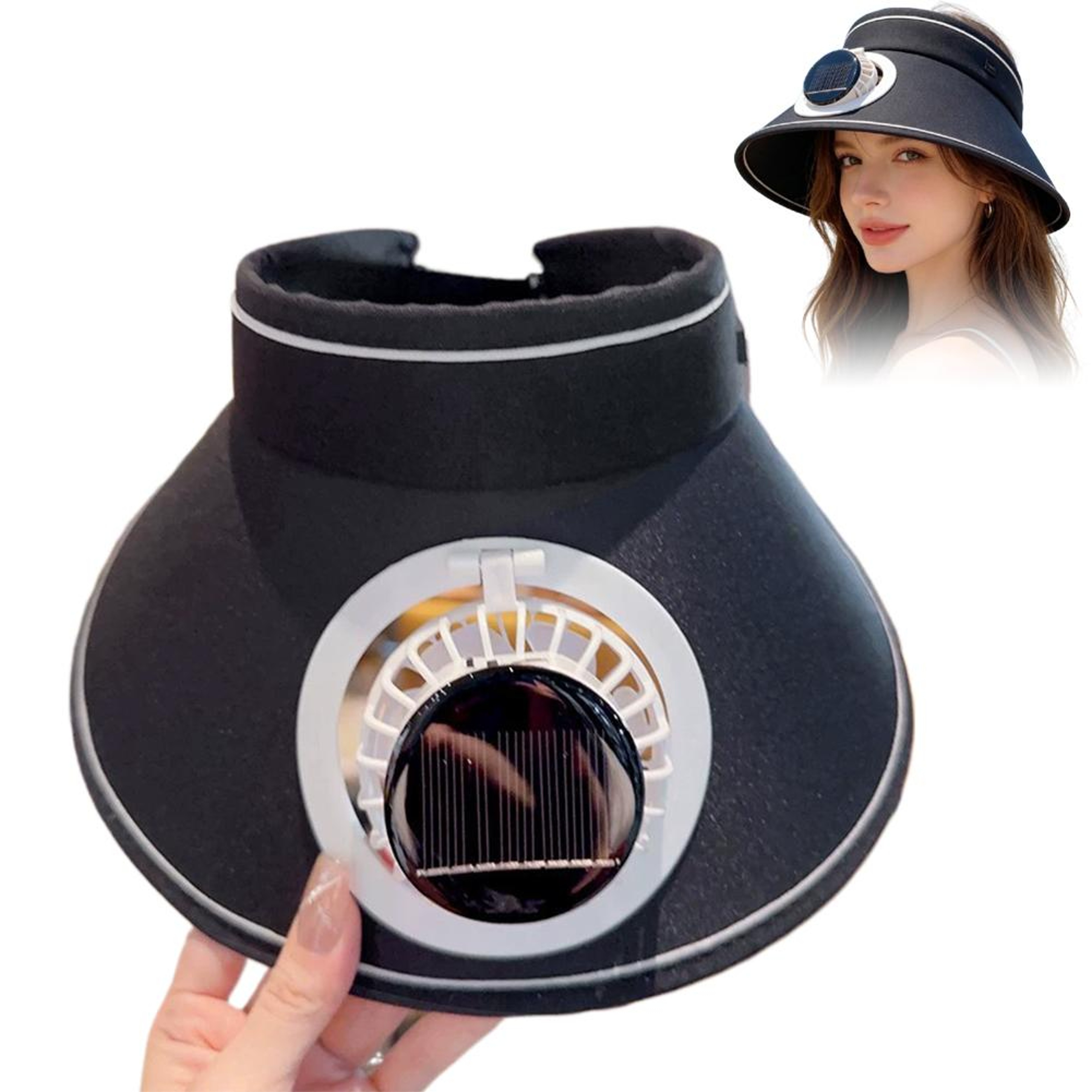 Cooling Sun Hat With Fan And Adjustable Airflow For Outdoor Comfort 8