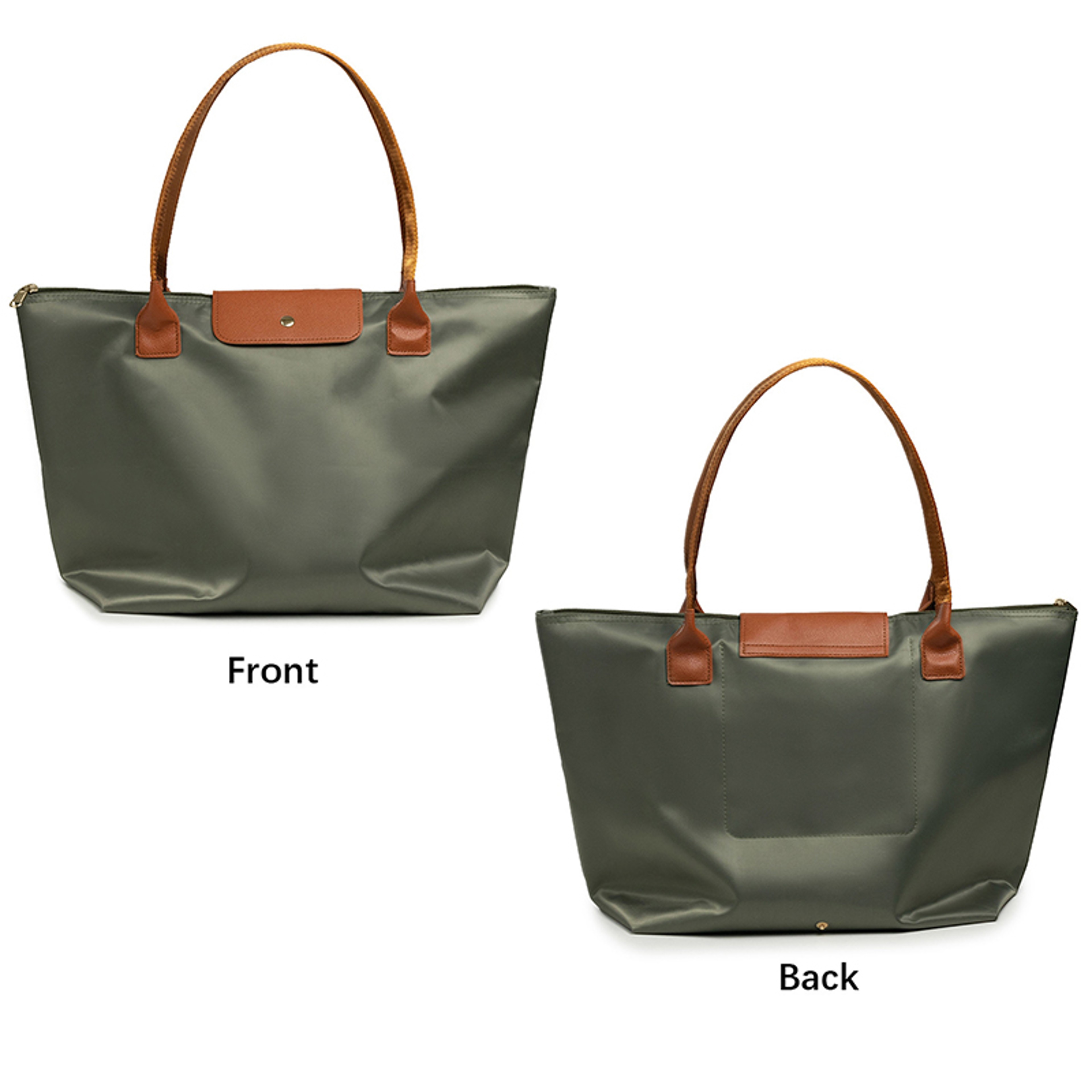 AuraVibe Large Capacity Oxford Tote Bag with Leather Accents – view 4