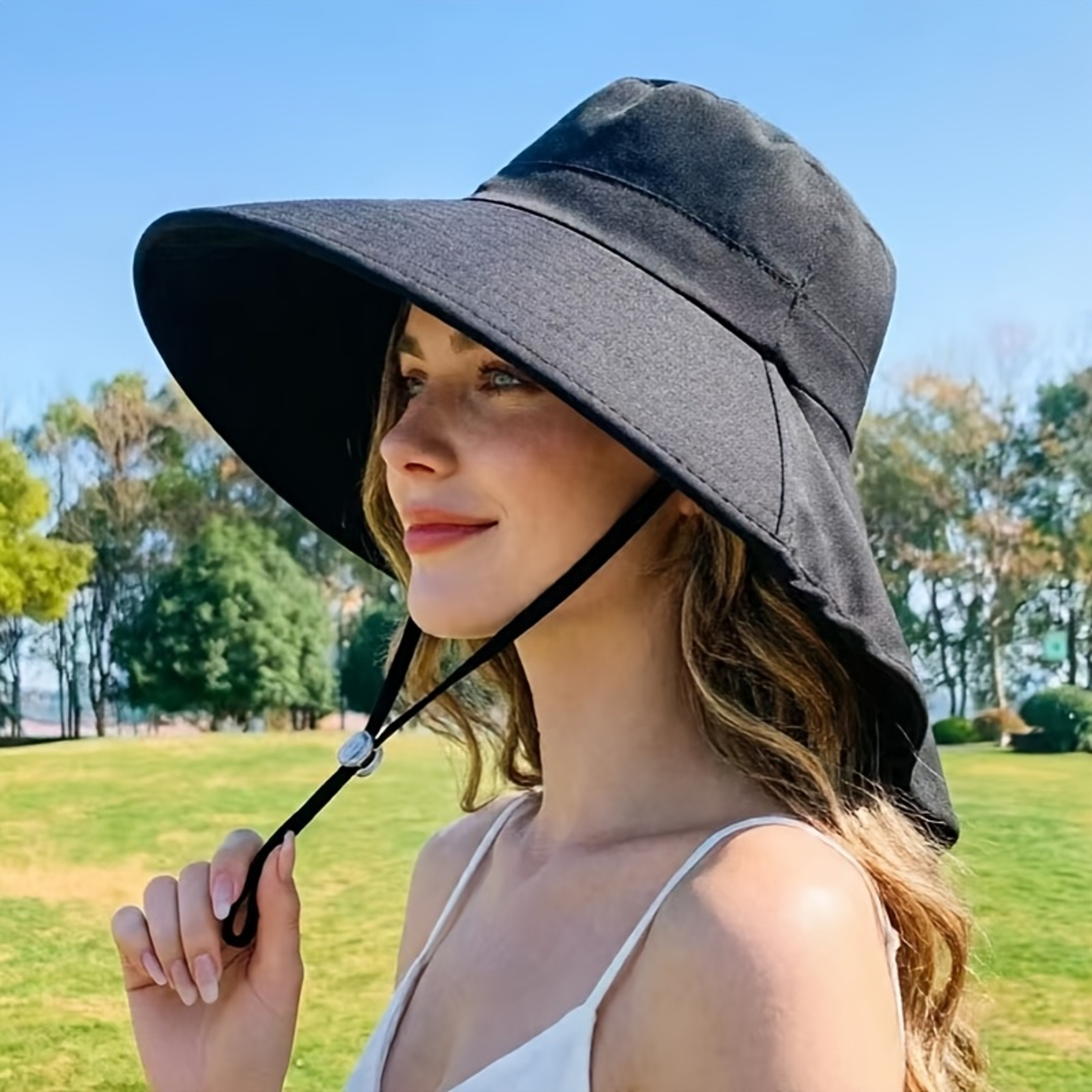 Women's Summer Sun Hat with Detachable Shawl and UV Protection – view 4