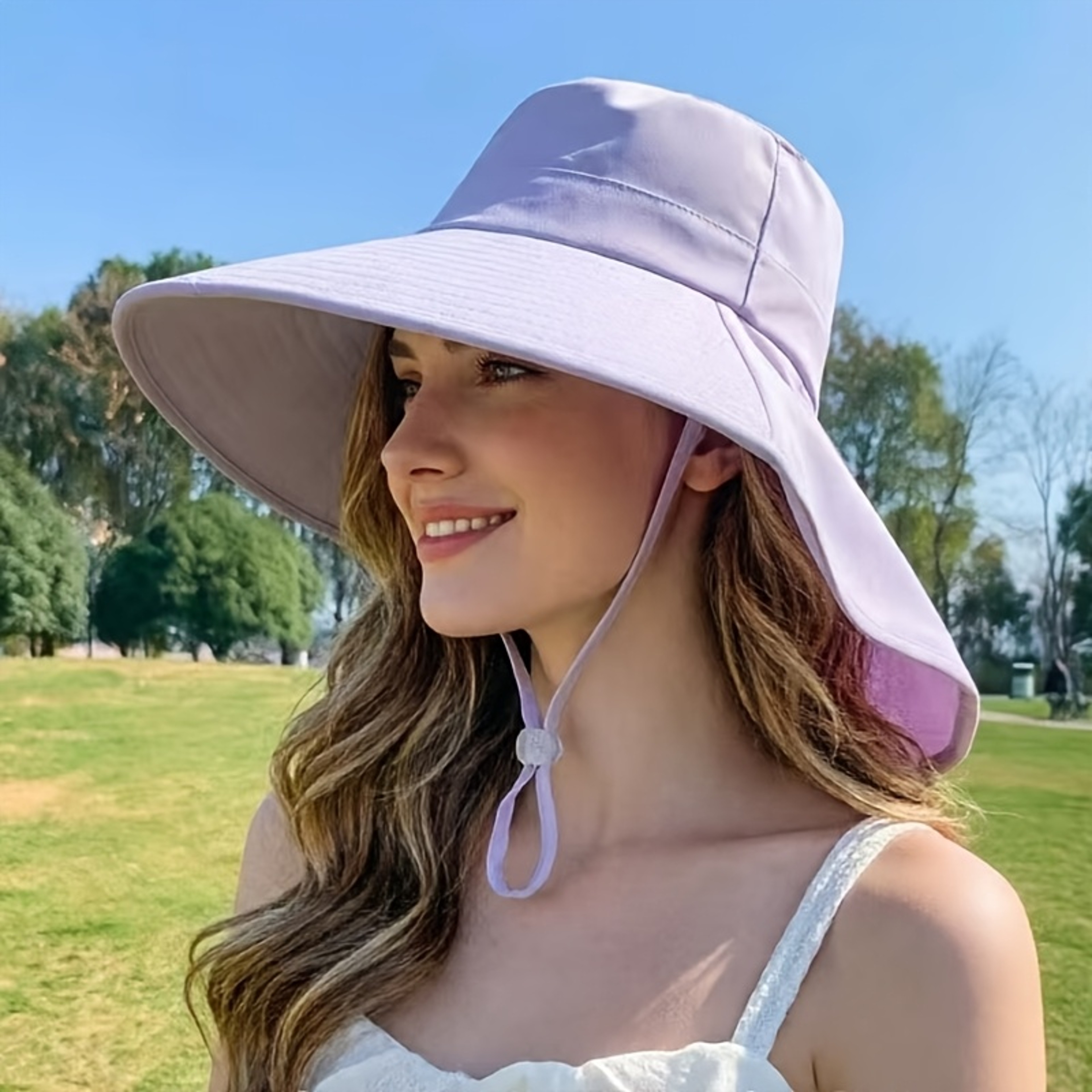 Women's Summer Sun Hat with Detachable Shawl and UV Protection – view 6