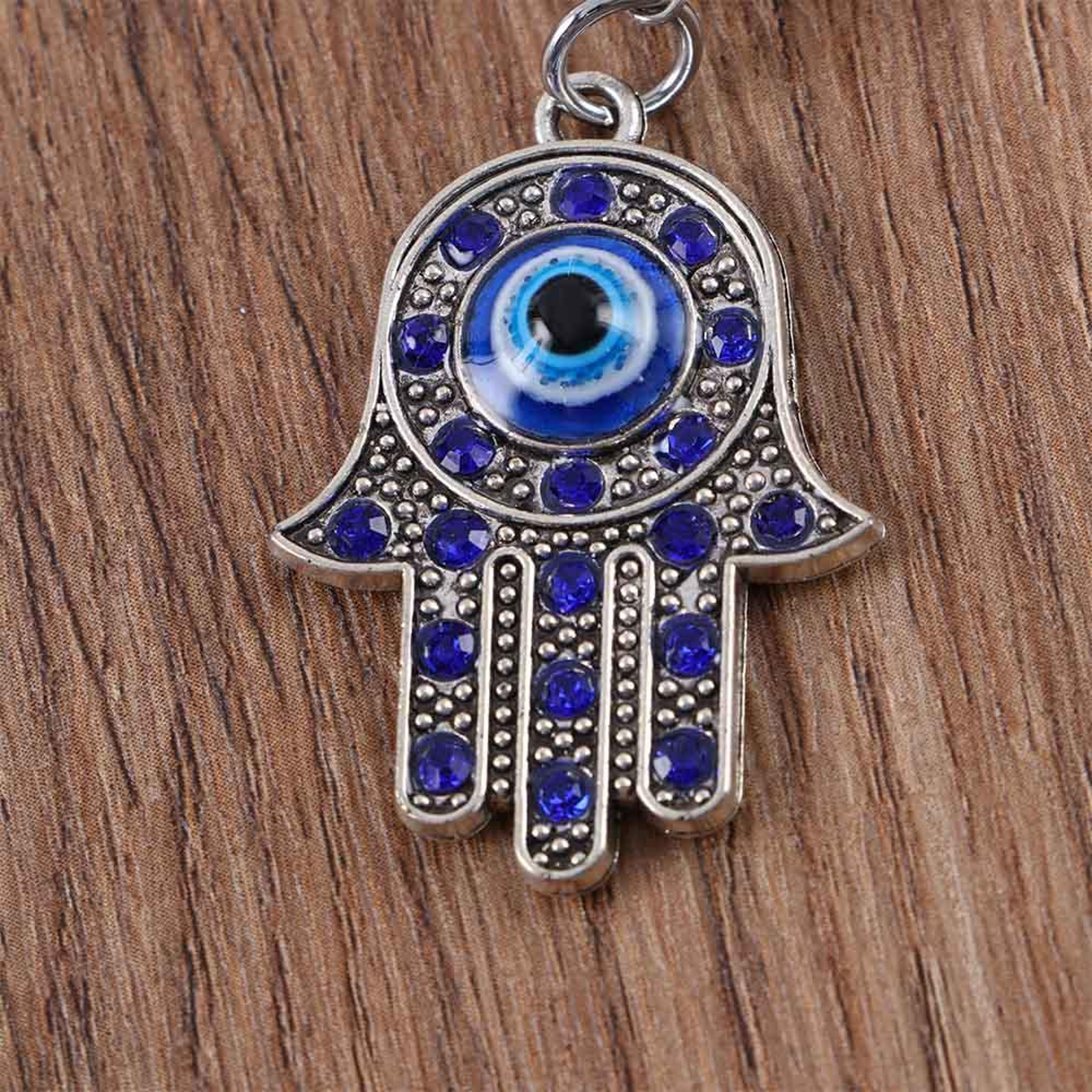 Evil Eye Hamsa Keychain Protection Charm – view 1