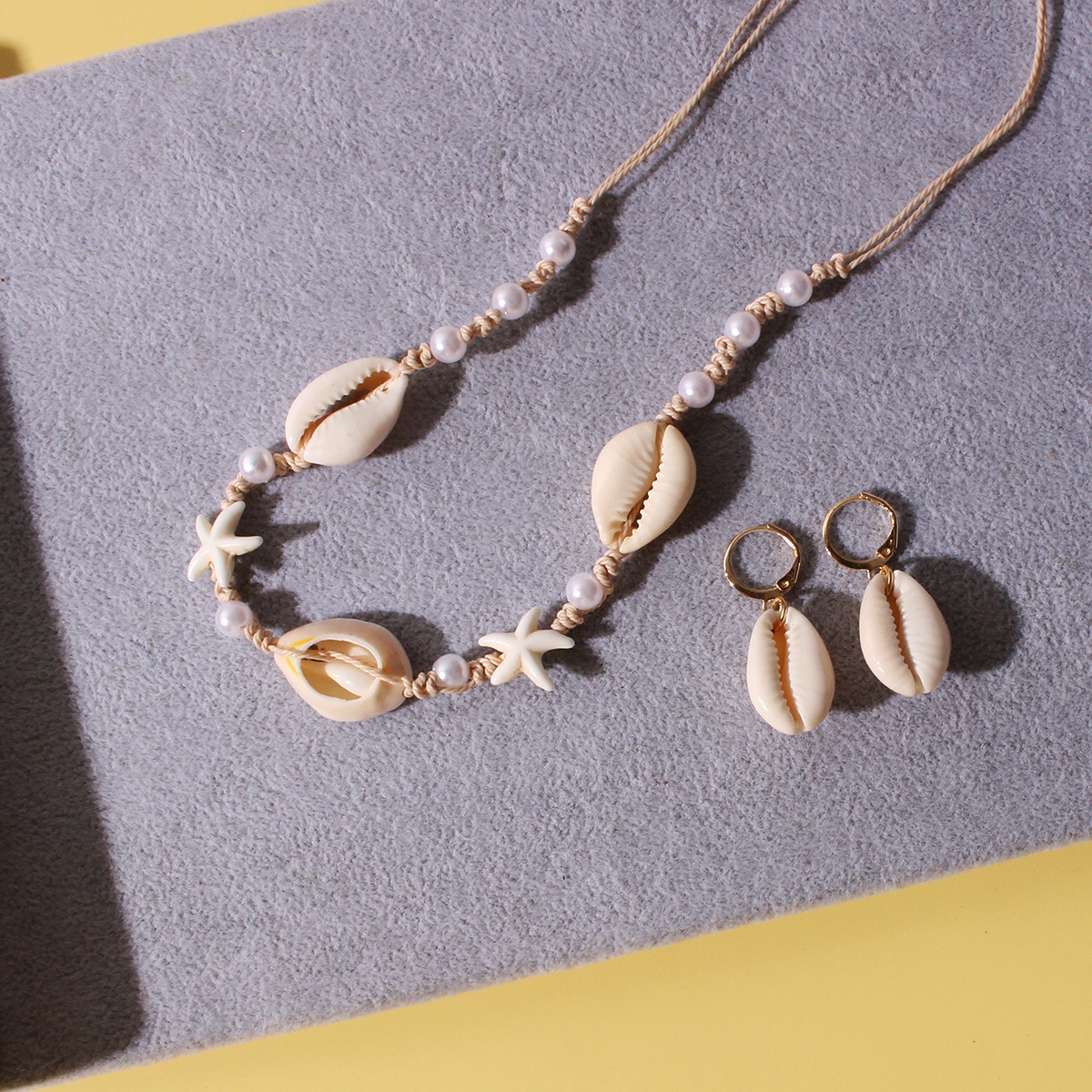 Ocean Breeze Pearl and Shell Jewelry Set – view 3