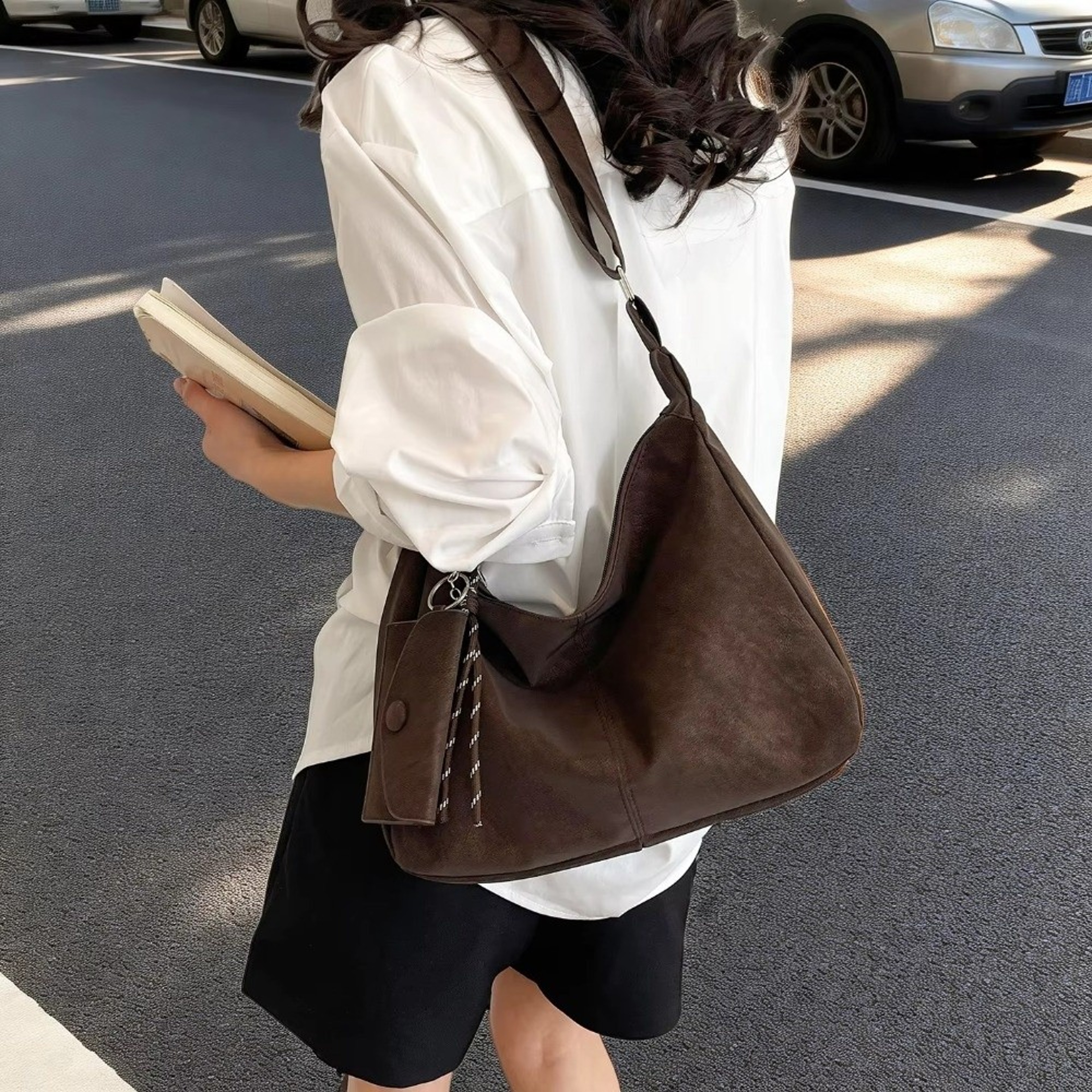 Aria Soft Leather Tote and Crossbody Bag – view 5
