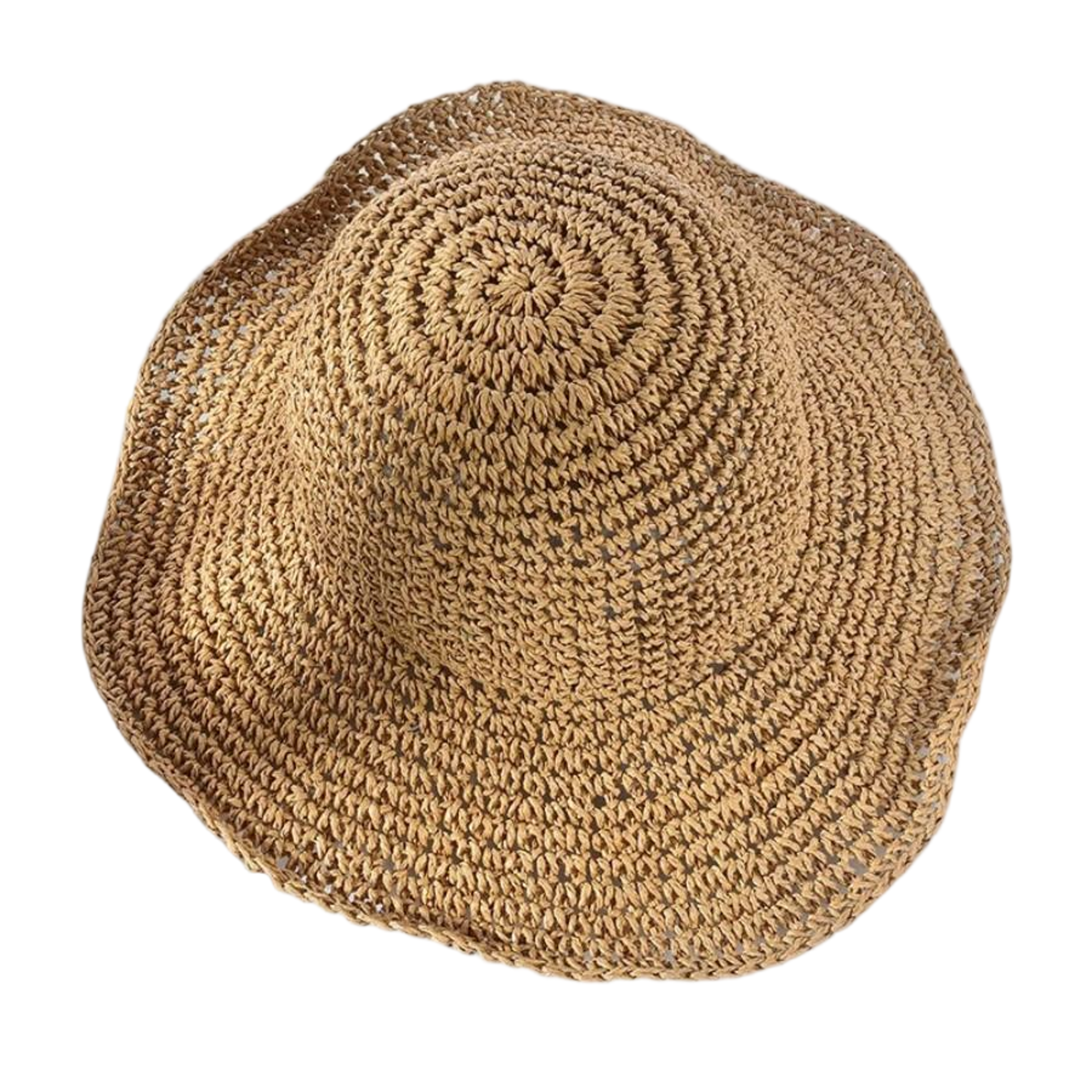 Foldable Straw Sun Hat For Women Breathable Beach Bucket Hat 7