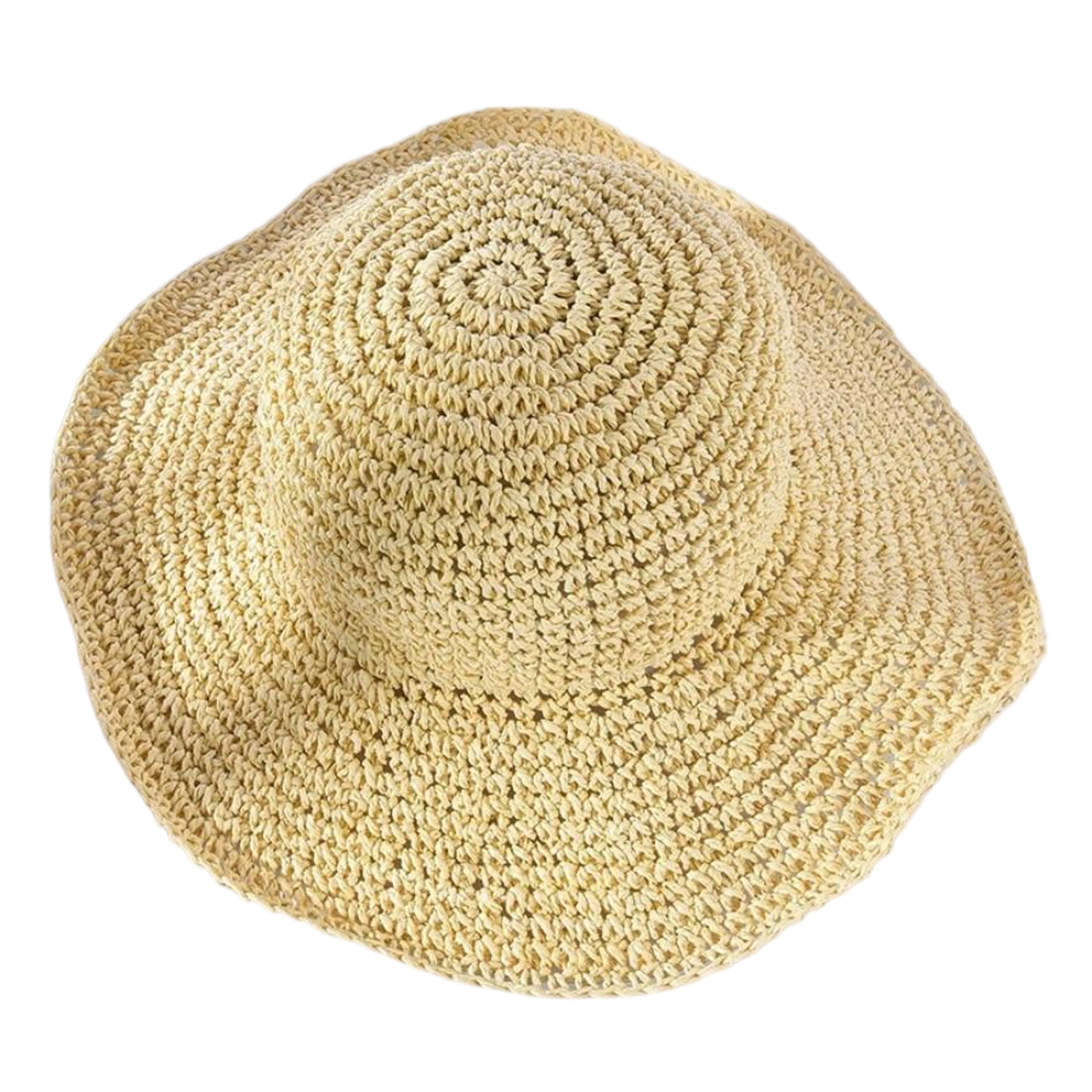 Foldable Straw Sun Hat For Women Breathable Beach Bucket Hat 8