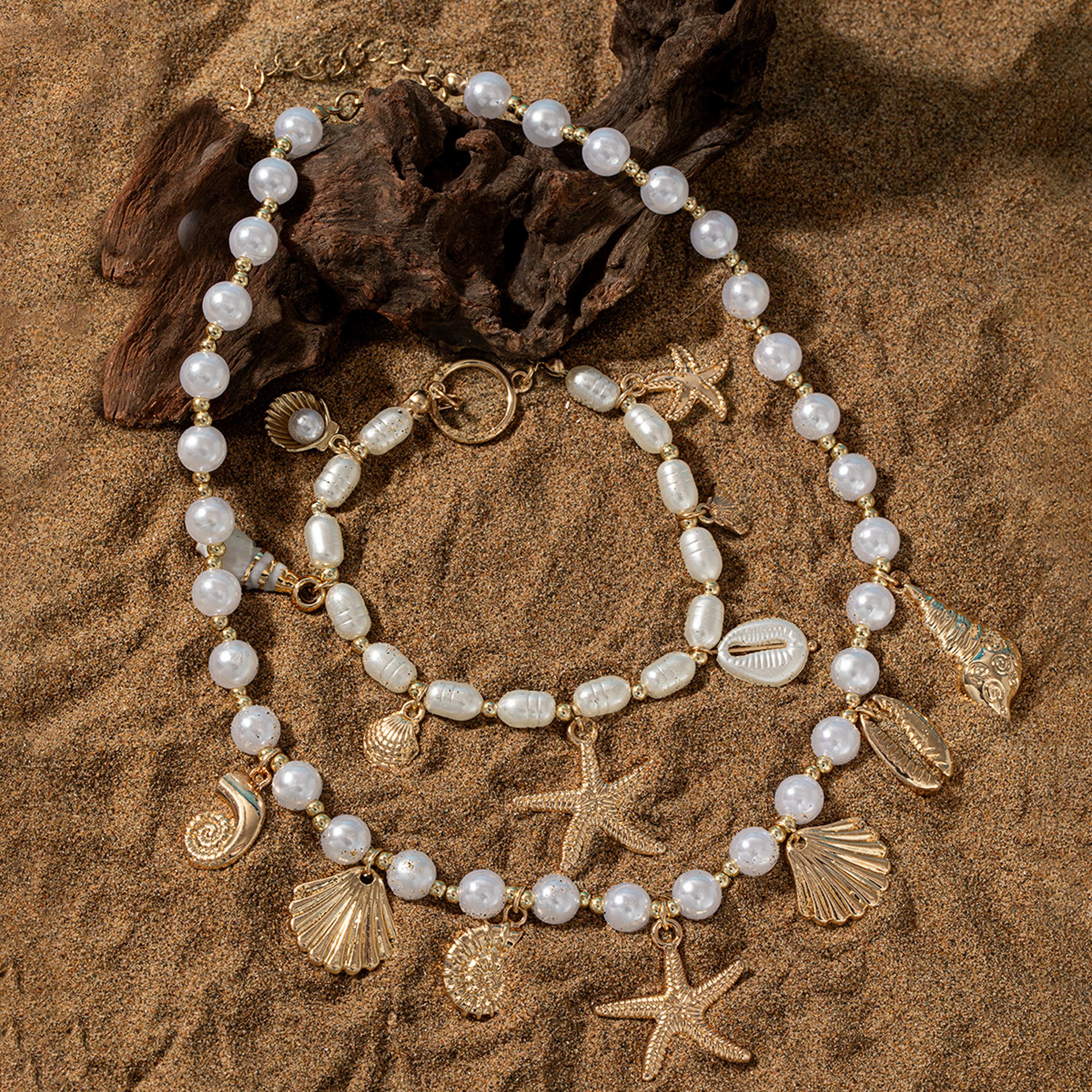 Ocean Breeze Pearl Necklace and Bracelet Set – view 5