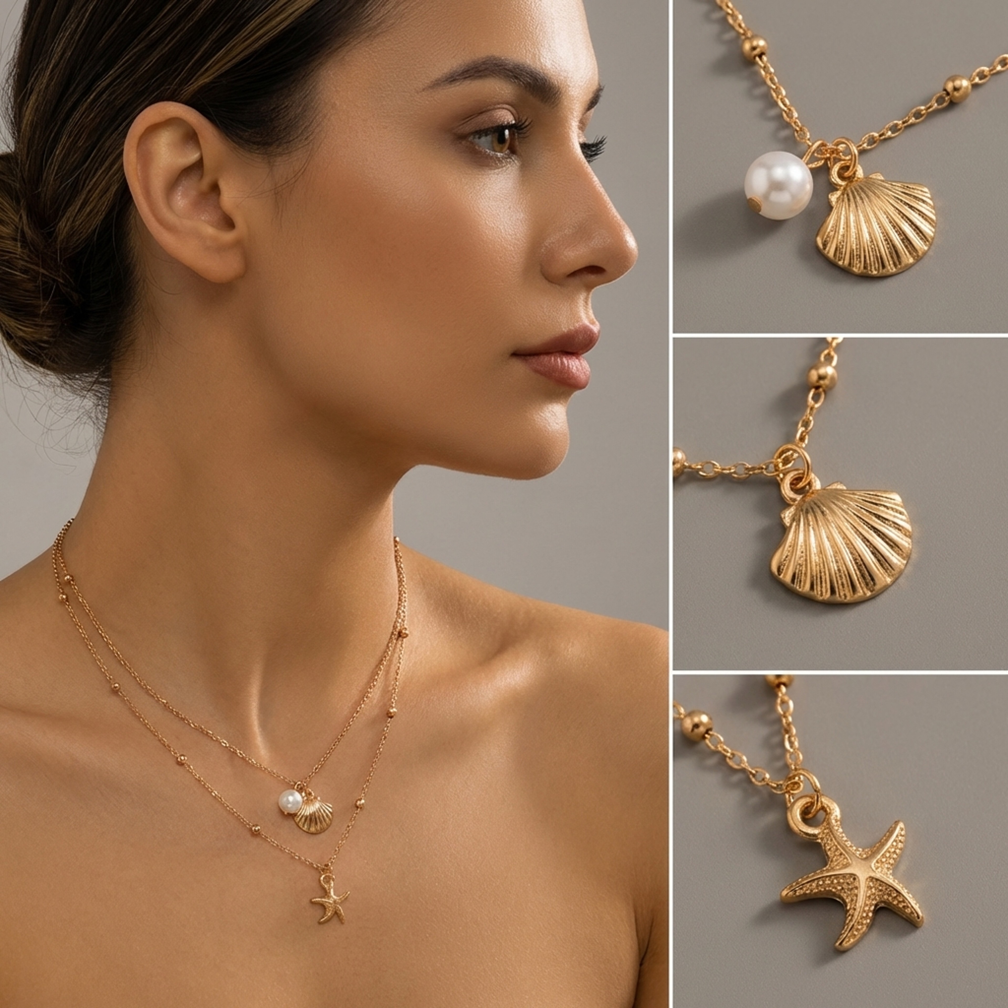 Double Layer Starfish Necklace – view 5