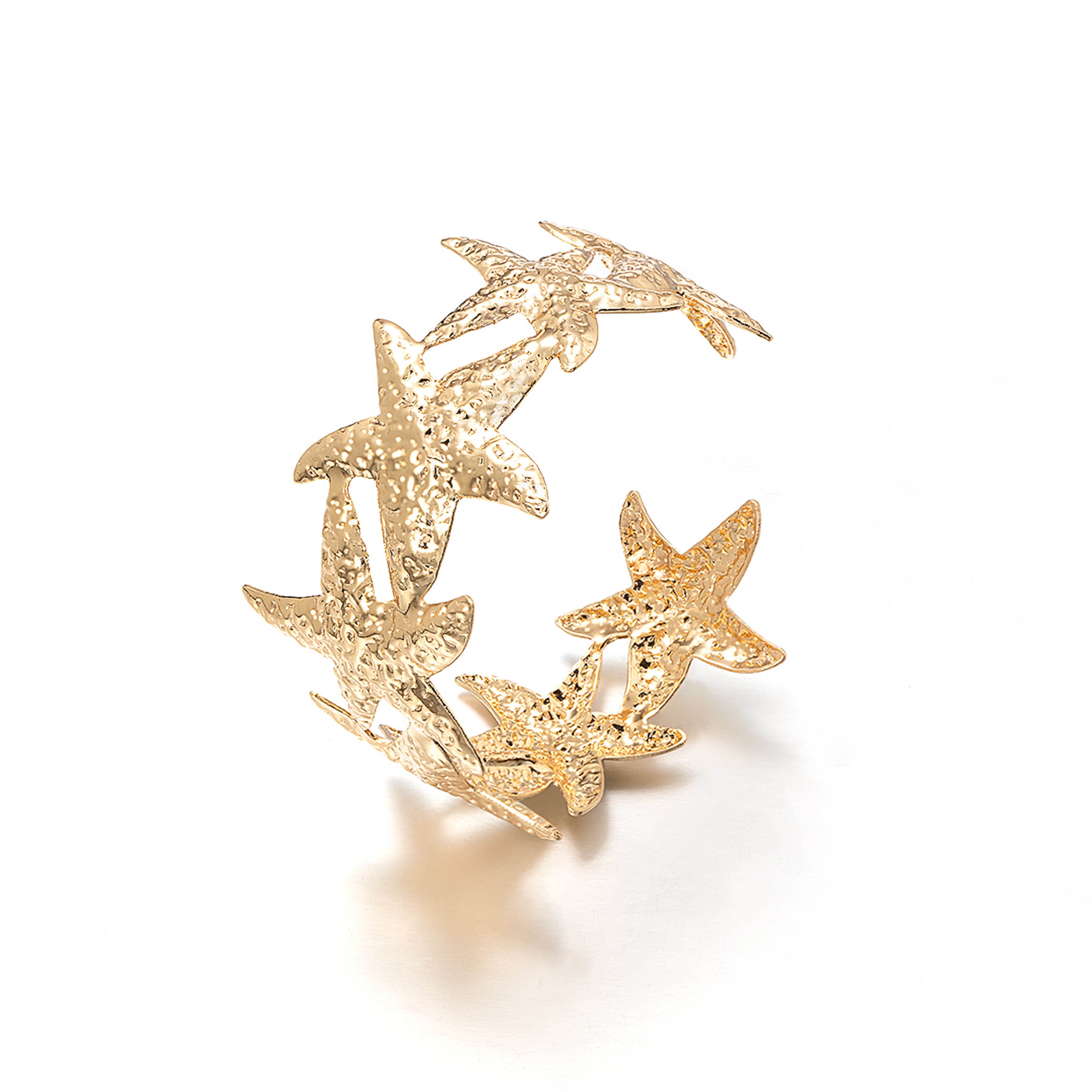 Edgy Starfish Open Cuff Bracelet for Women – view 3
