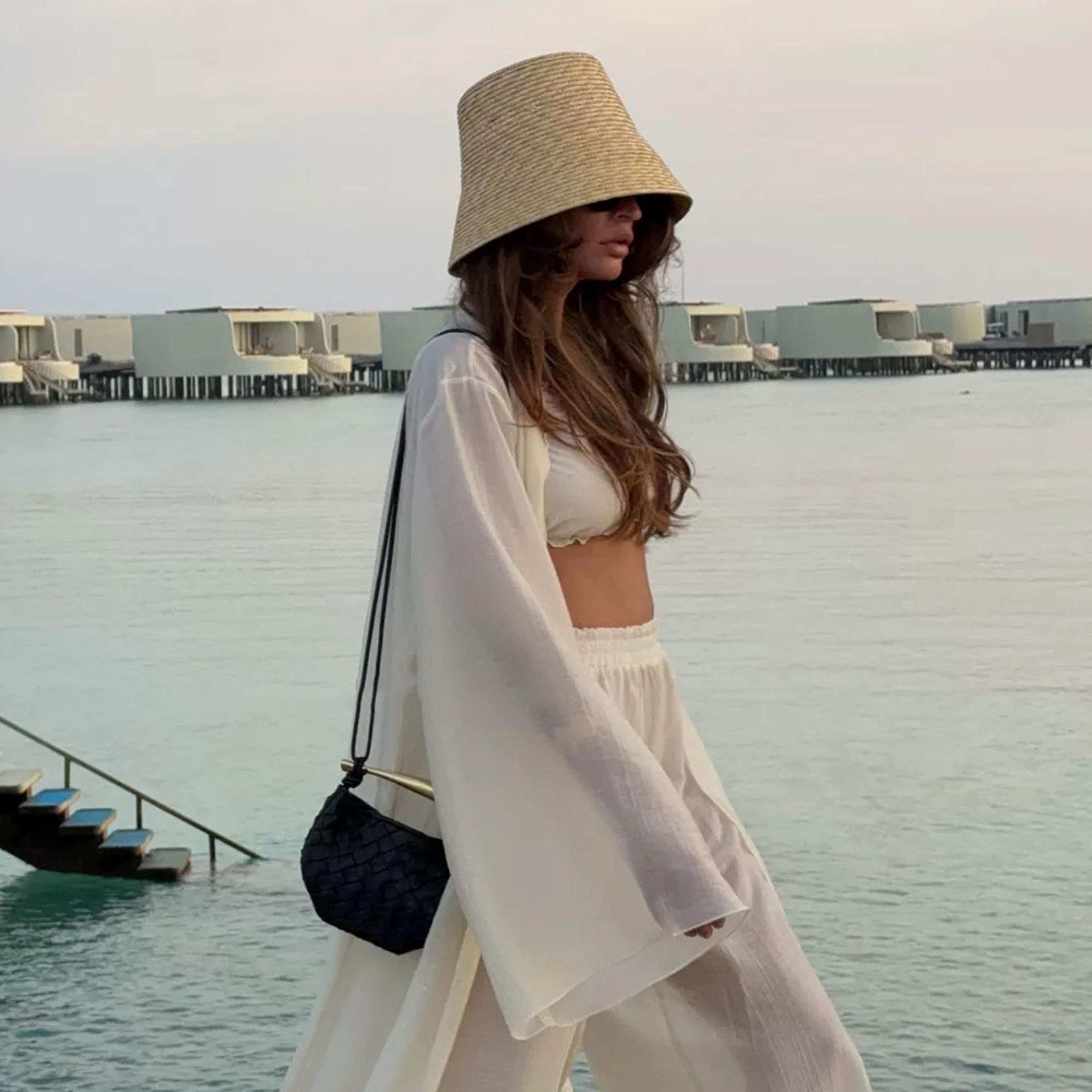 Korean Designer Straw Bucket Hat – view 2
