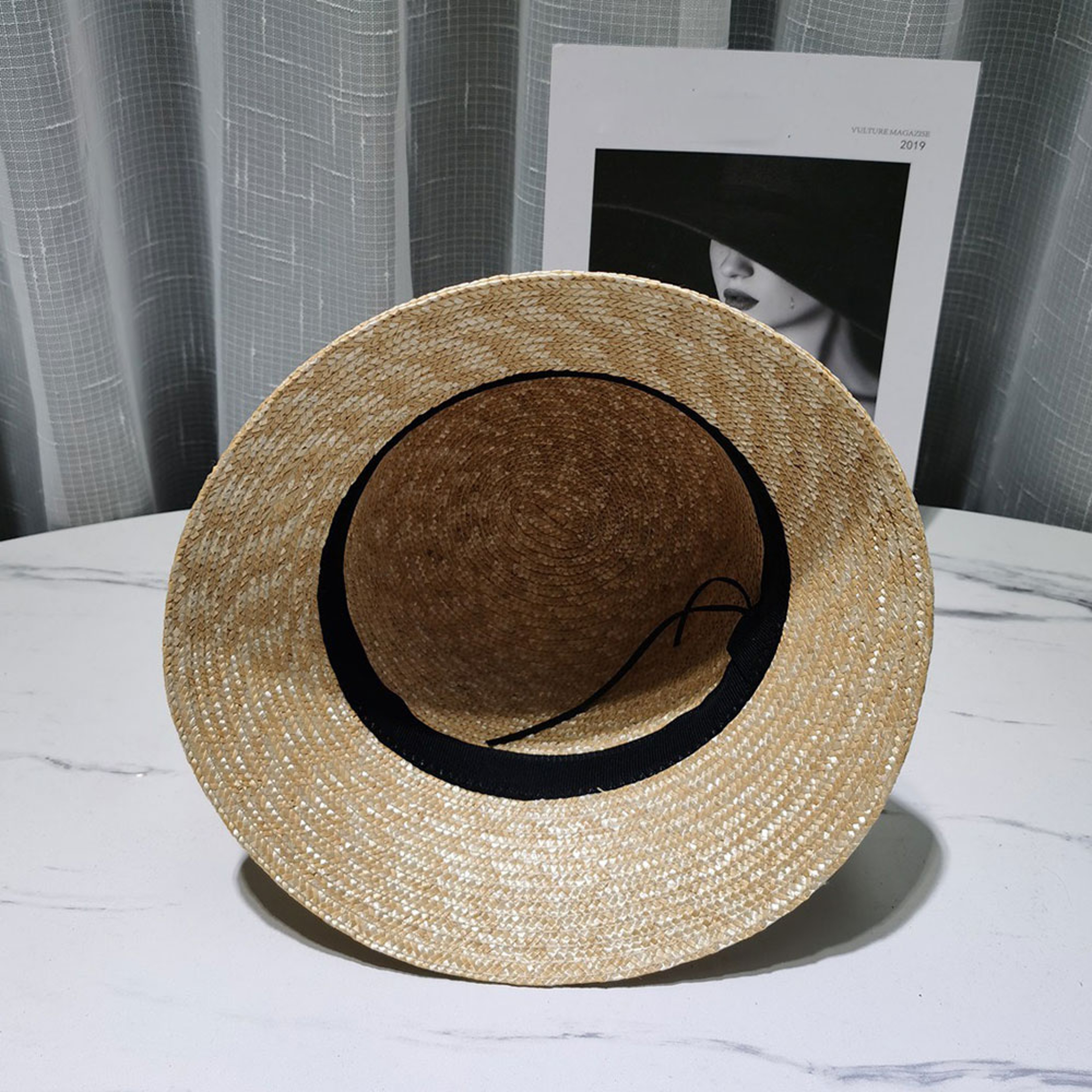 Korean Designer Straw Bucket Hat – view 6