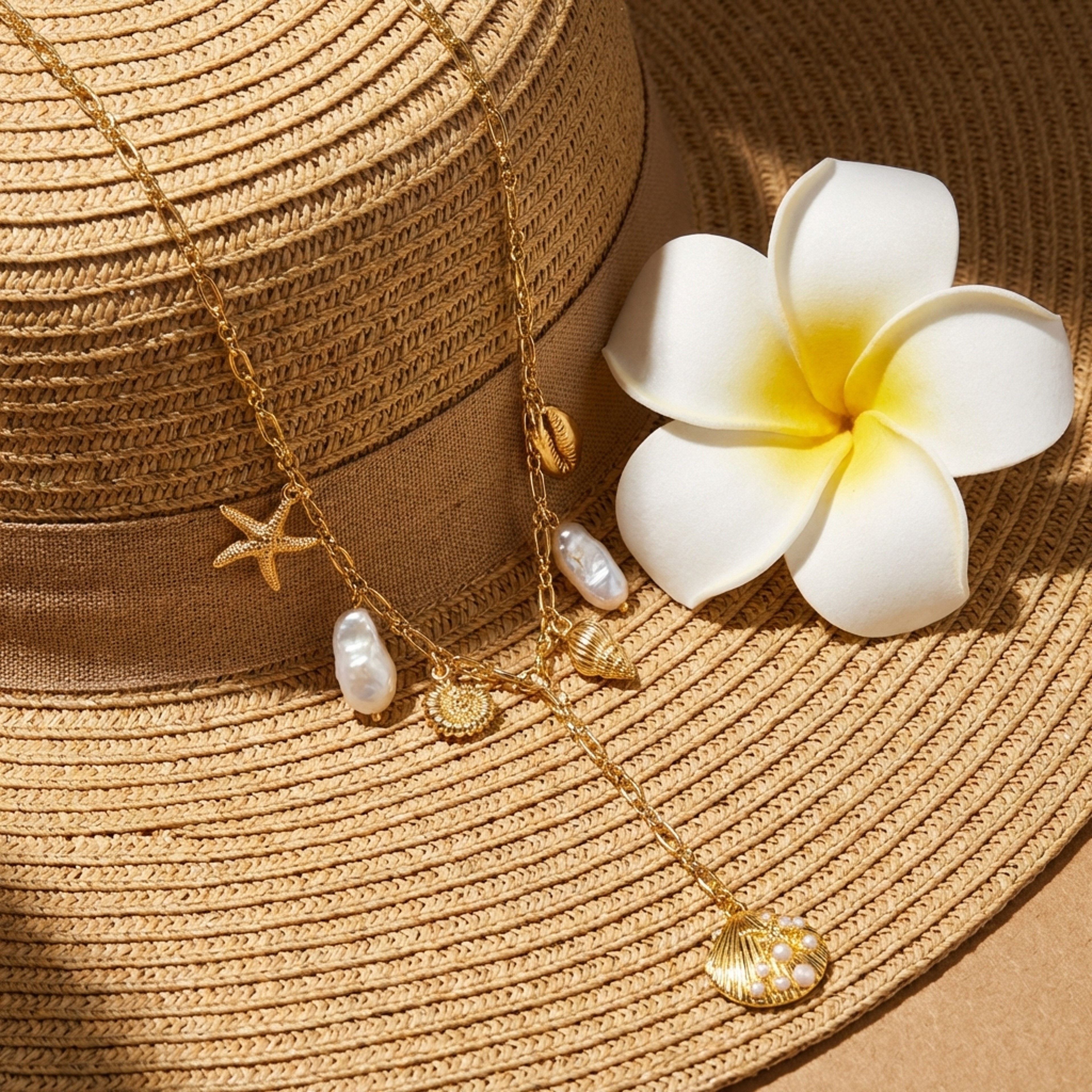 Elegant Starfish Shell Y-Shaped Necklace with imitation pearl and boho jewelry charms – view 4