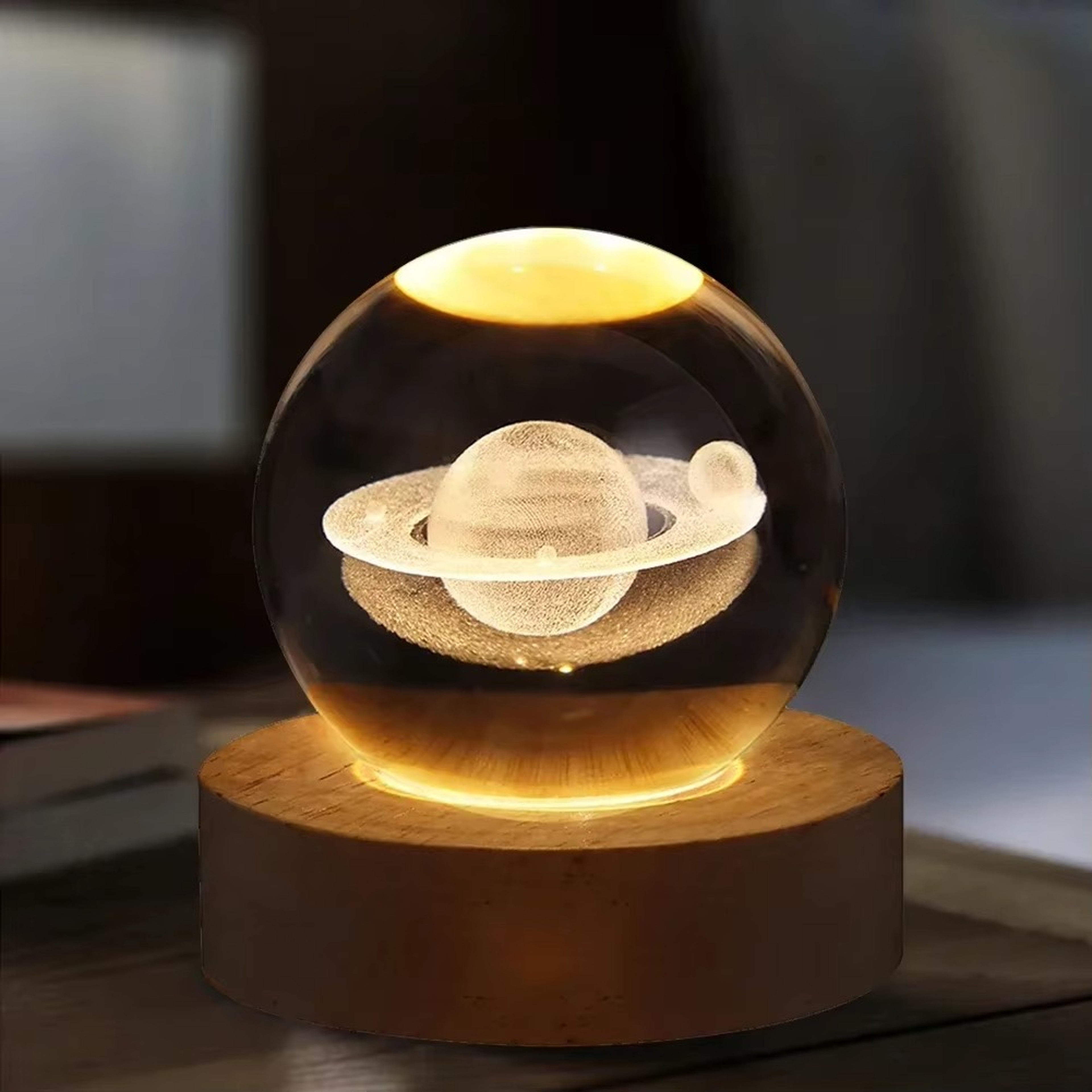 3D Crystal Ball Lamp  LED Night Light For Cozy Atmosphere  Home  Bedroom Decoration Gift For Teens  0