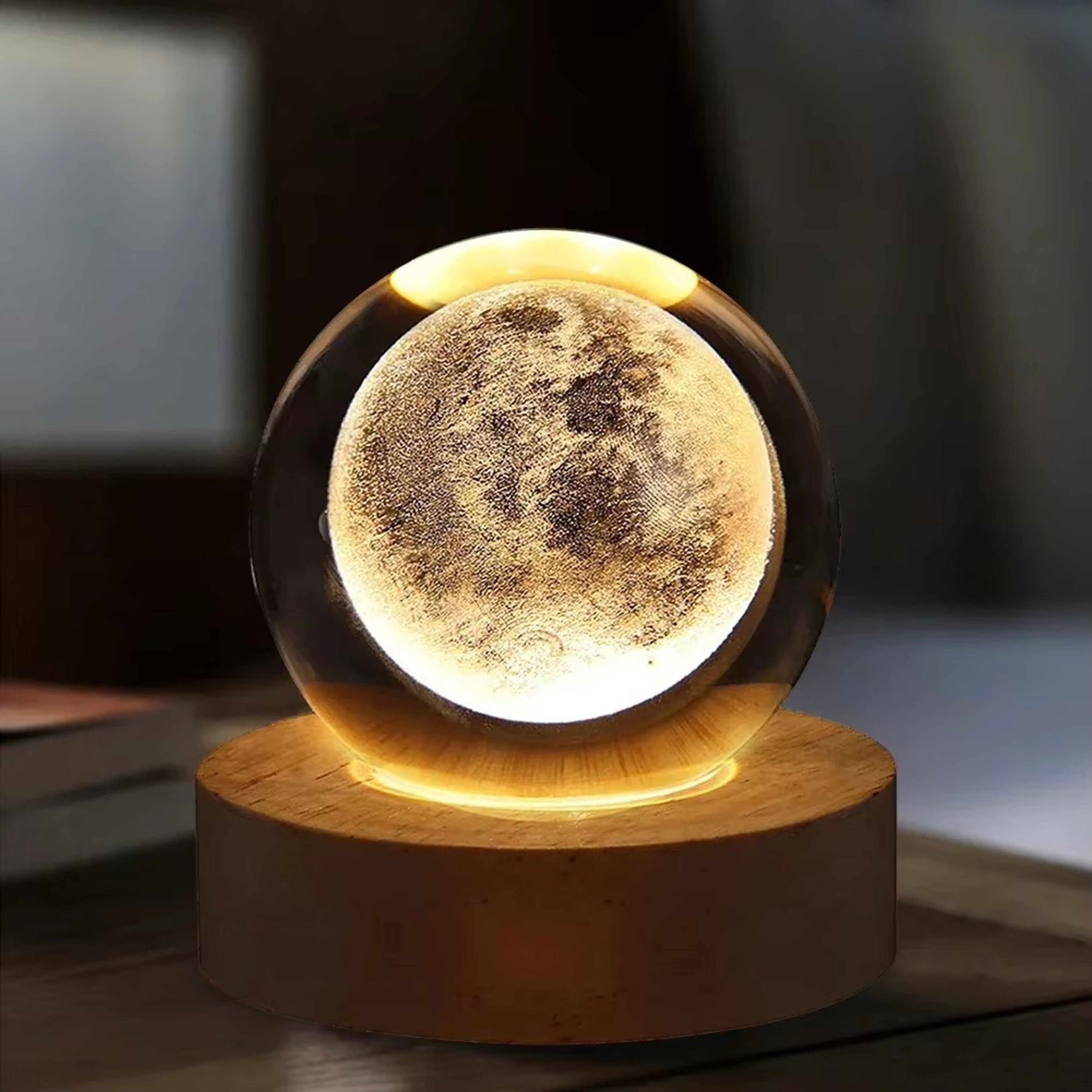 3D Crystal Ball Lamp  LED Night Light For Cozy Atmosphere  Home  Bedroom Decoration Gift For Teens  4
