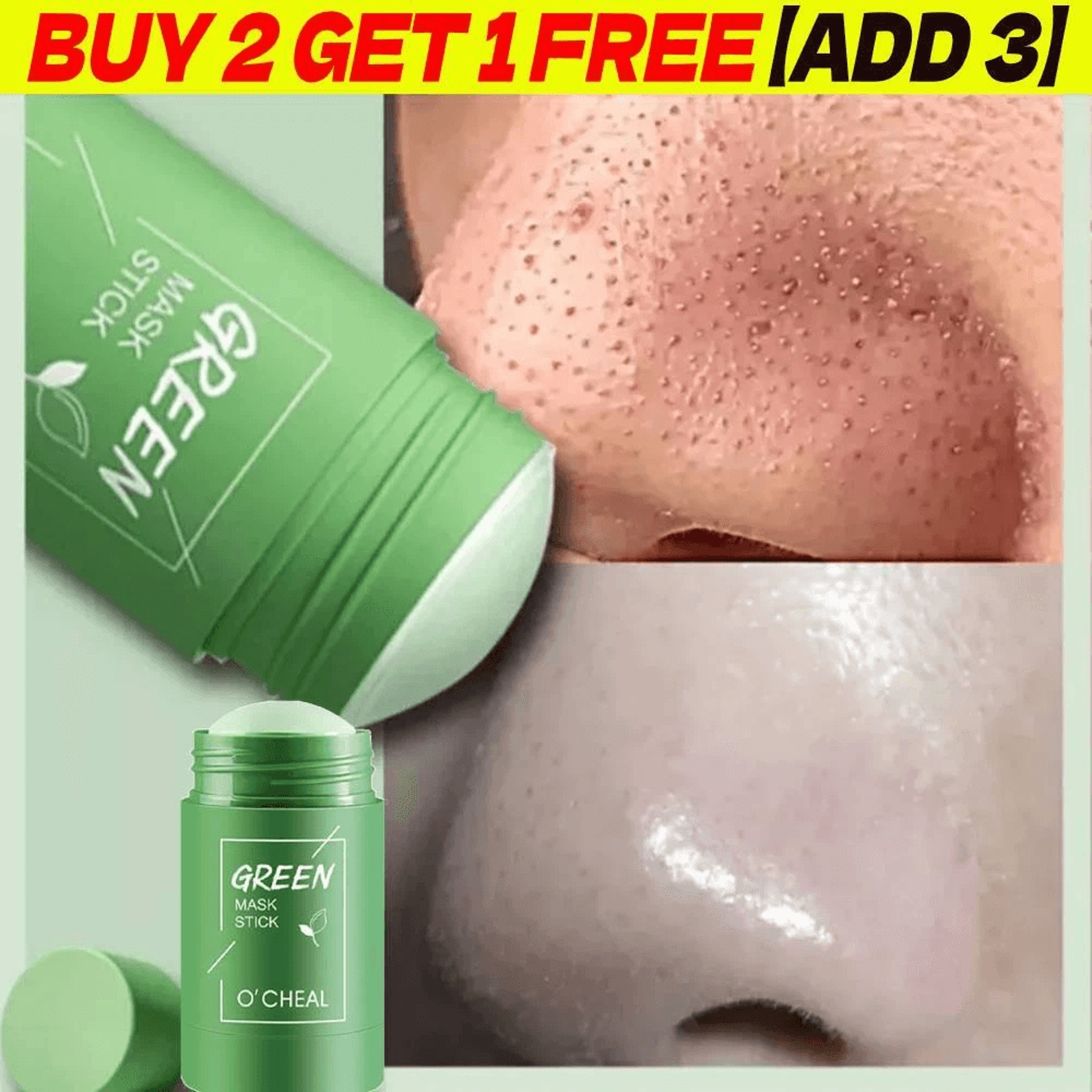Purifying Green Tea Clay Mask Stick Deep Cleansing Blackhead Remover  Acne Treatment For All Skin T 1