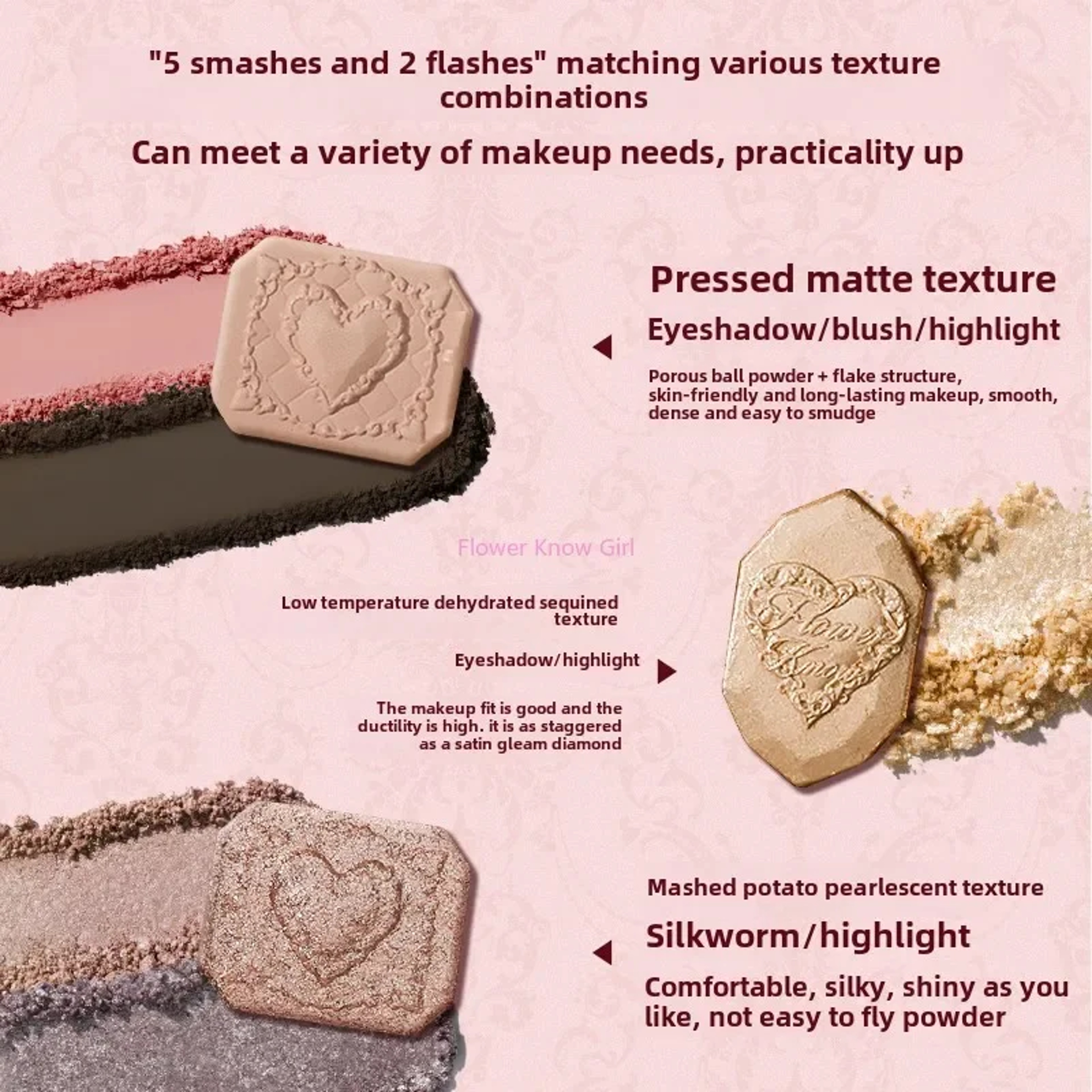 Flowerknows Strawberry Cupid Collection Makeup Palette Blush Highlighter Eyeshadow  Flower Know Fac 8