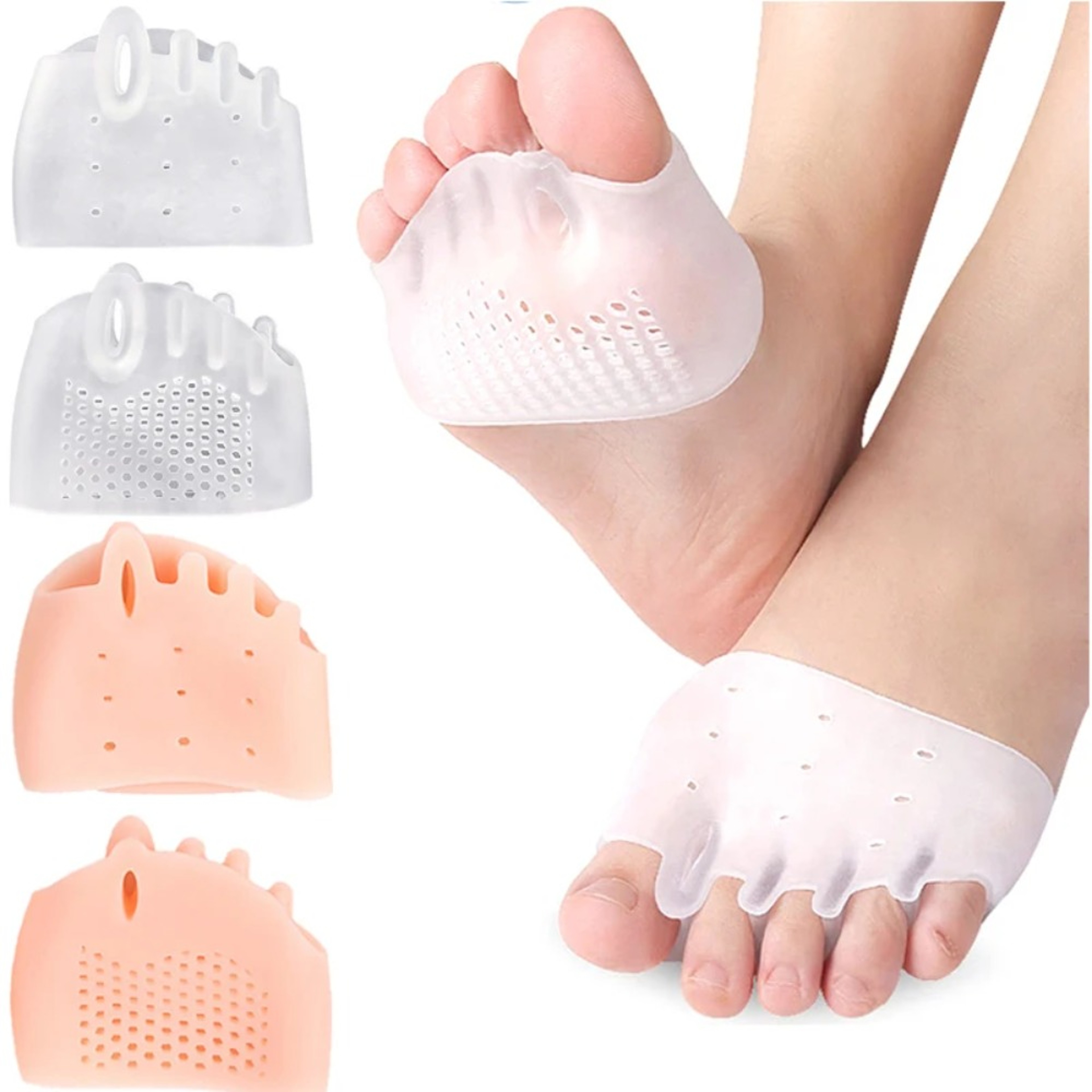 Silicone Toe Separator Hallux Valgus Corrector Bunion Orthotics Protector Pain Relief Forefoot Pad  0