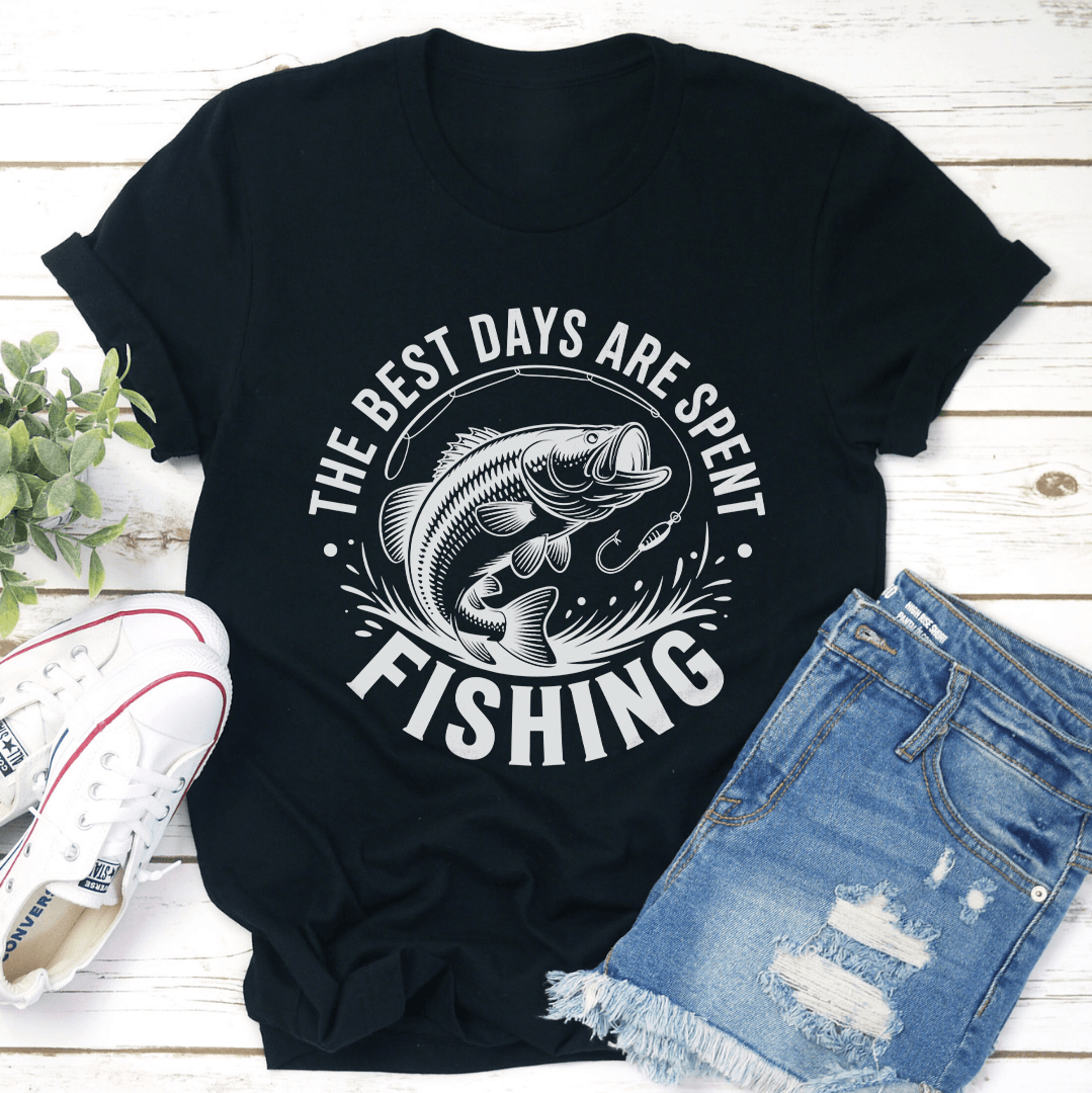 The Best Days Are Spent Fishing Tee 1