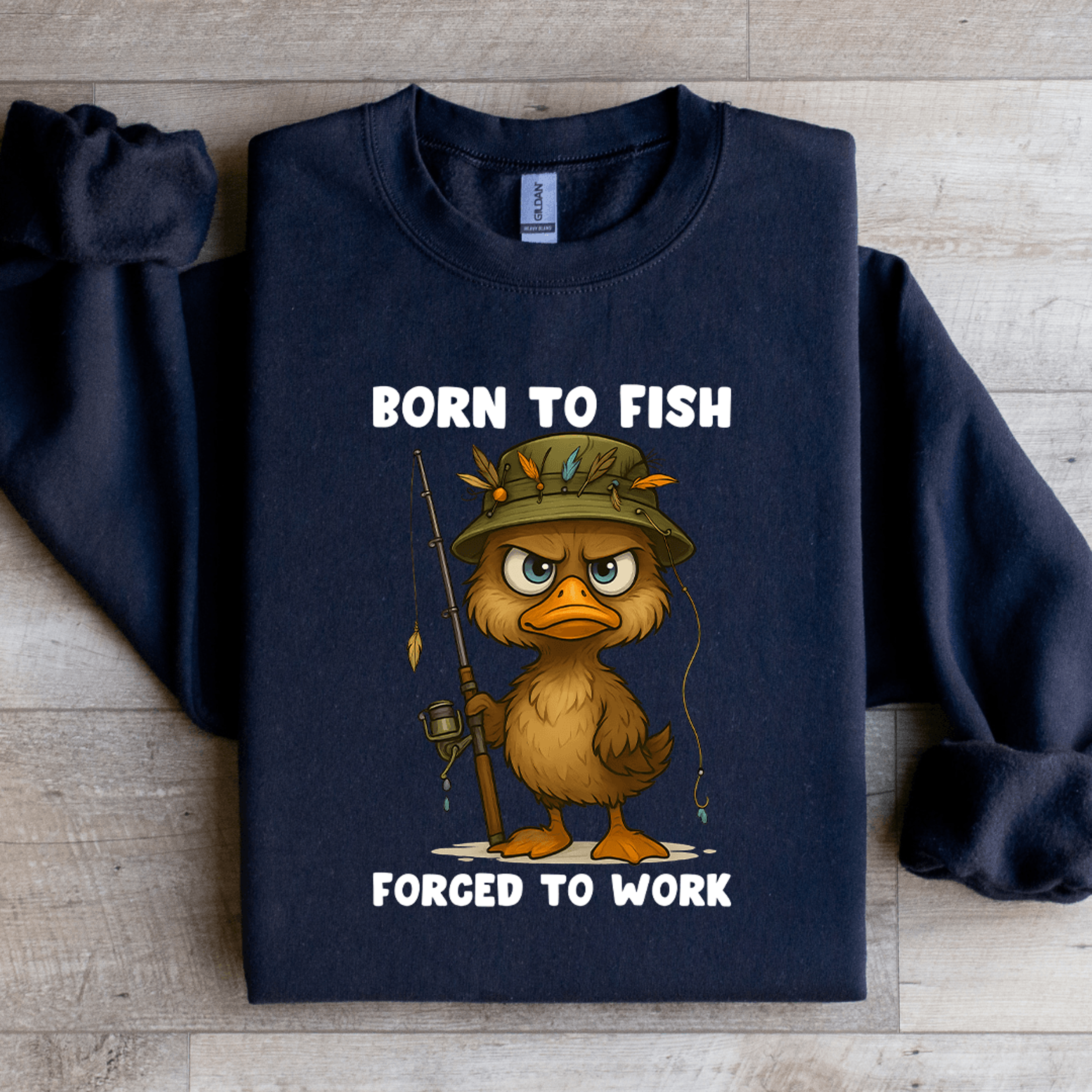 Born To Fish Forced To Work Sweatshirt 4