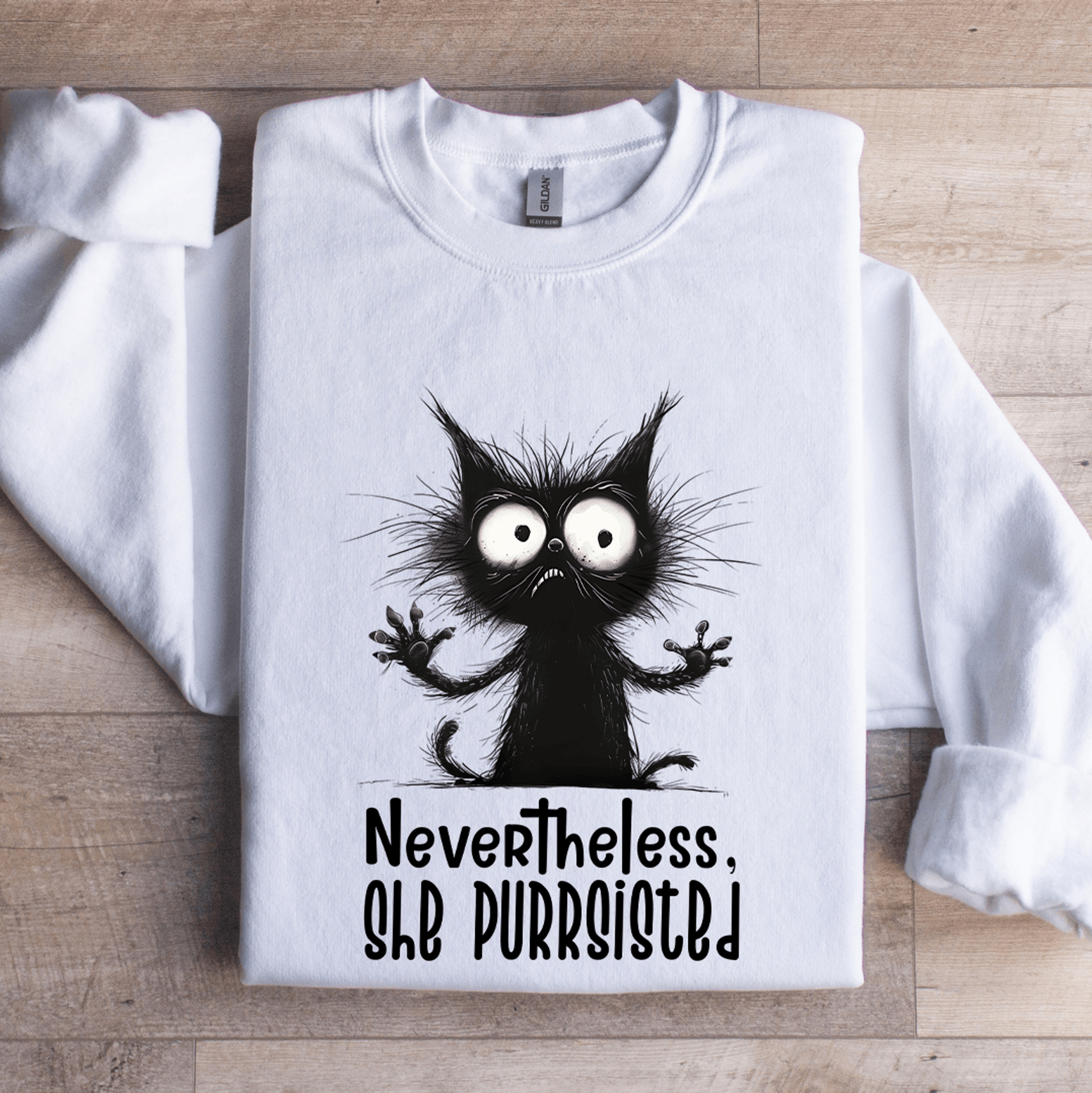 Nevertheless She Purrsisted Sweatshirt 1