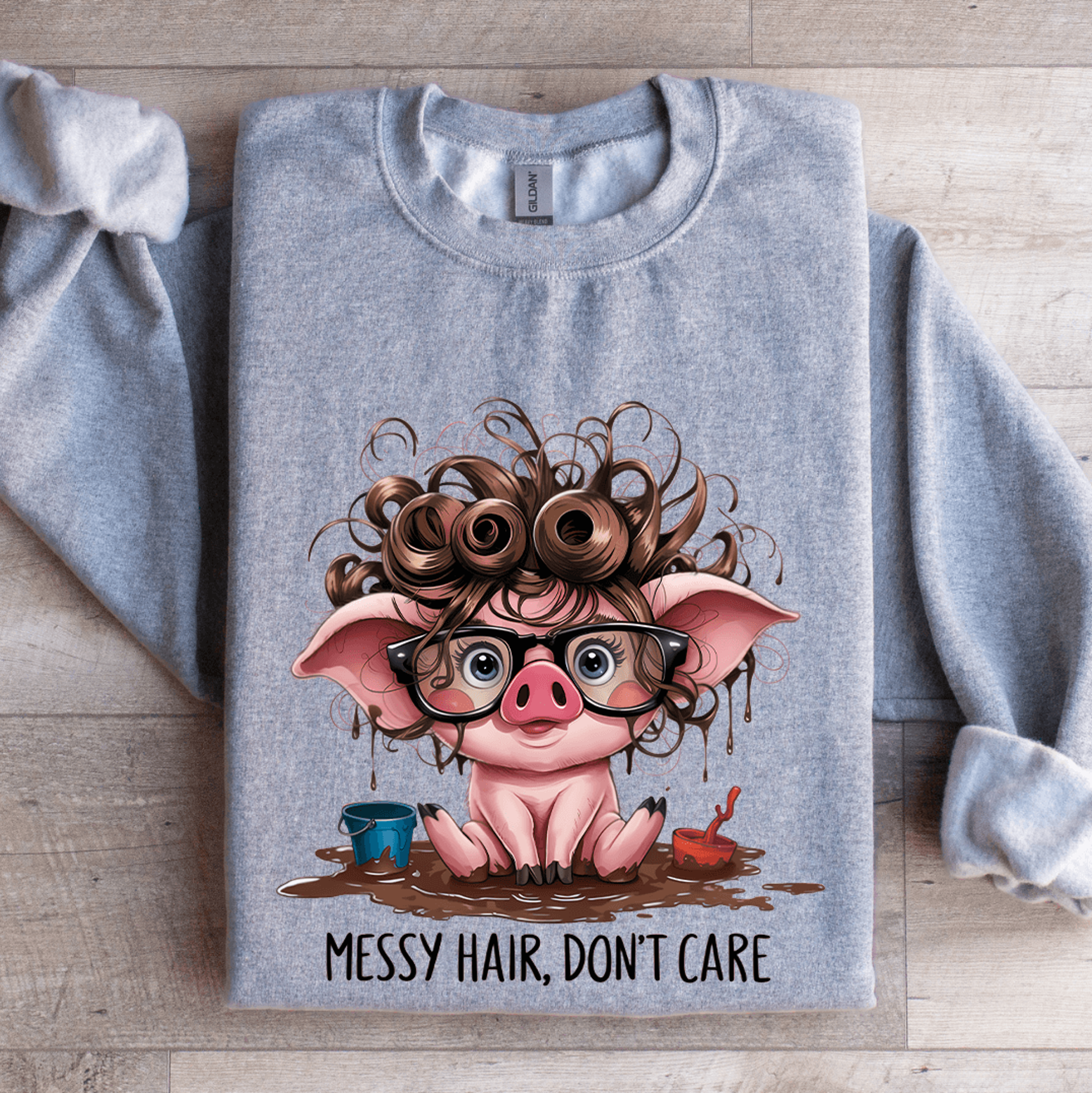 Messy Hair Dont Care Sweatshirt 3