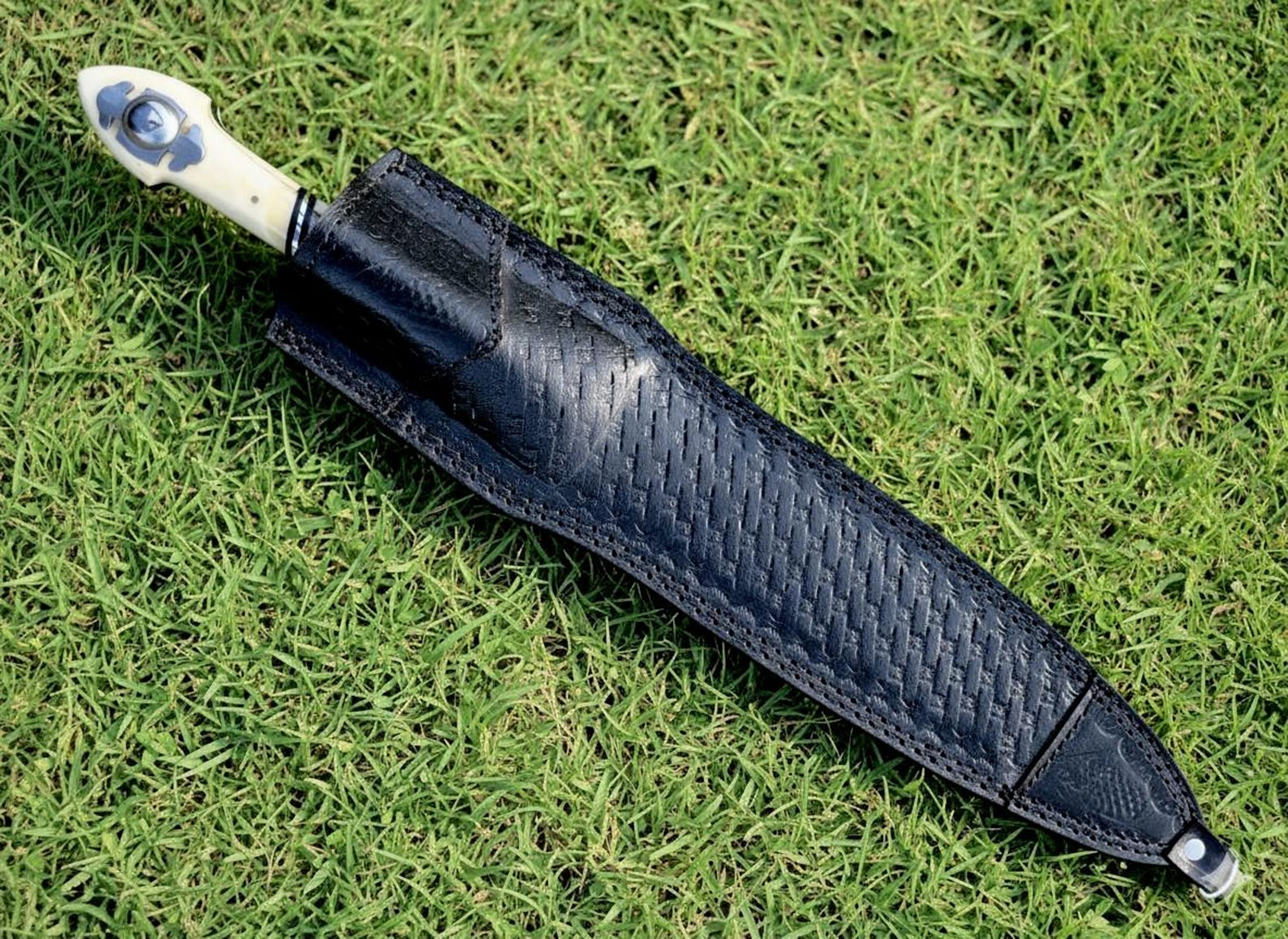 Handmade Dagger Knife Hunting Knife With Leather Sheath Gift For Him 7