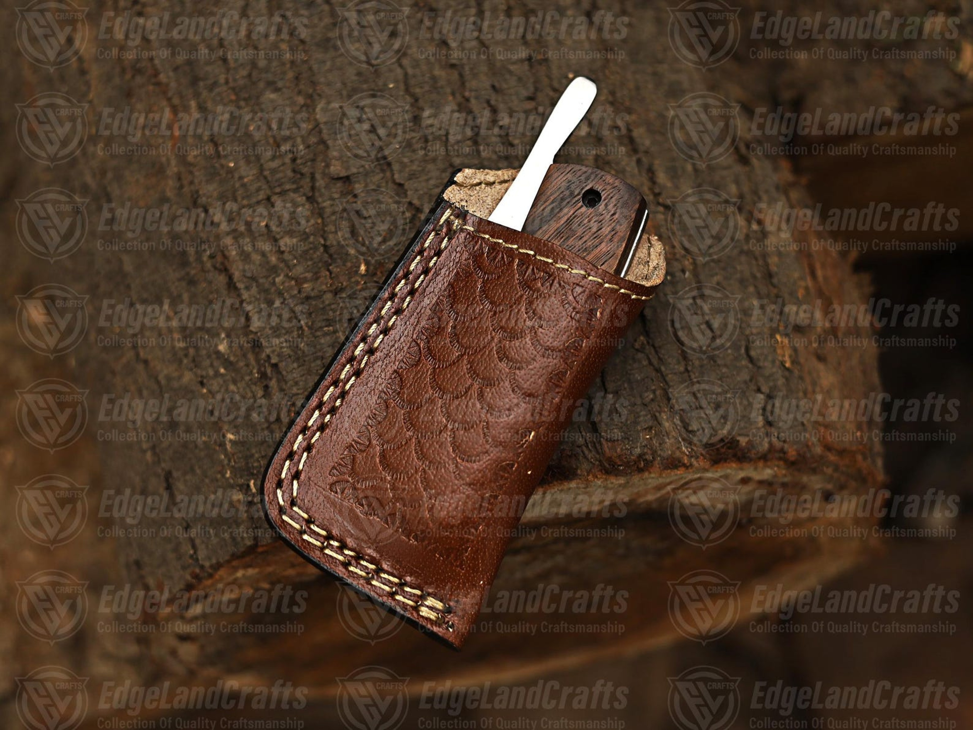 Personalized Compact Stainless Steel Cigar Cutter With Rosewood Handle  Ideal Travel Gift For Cigar