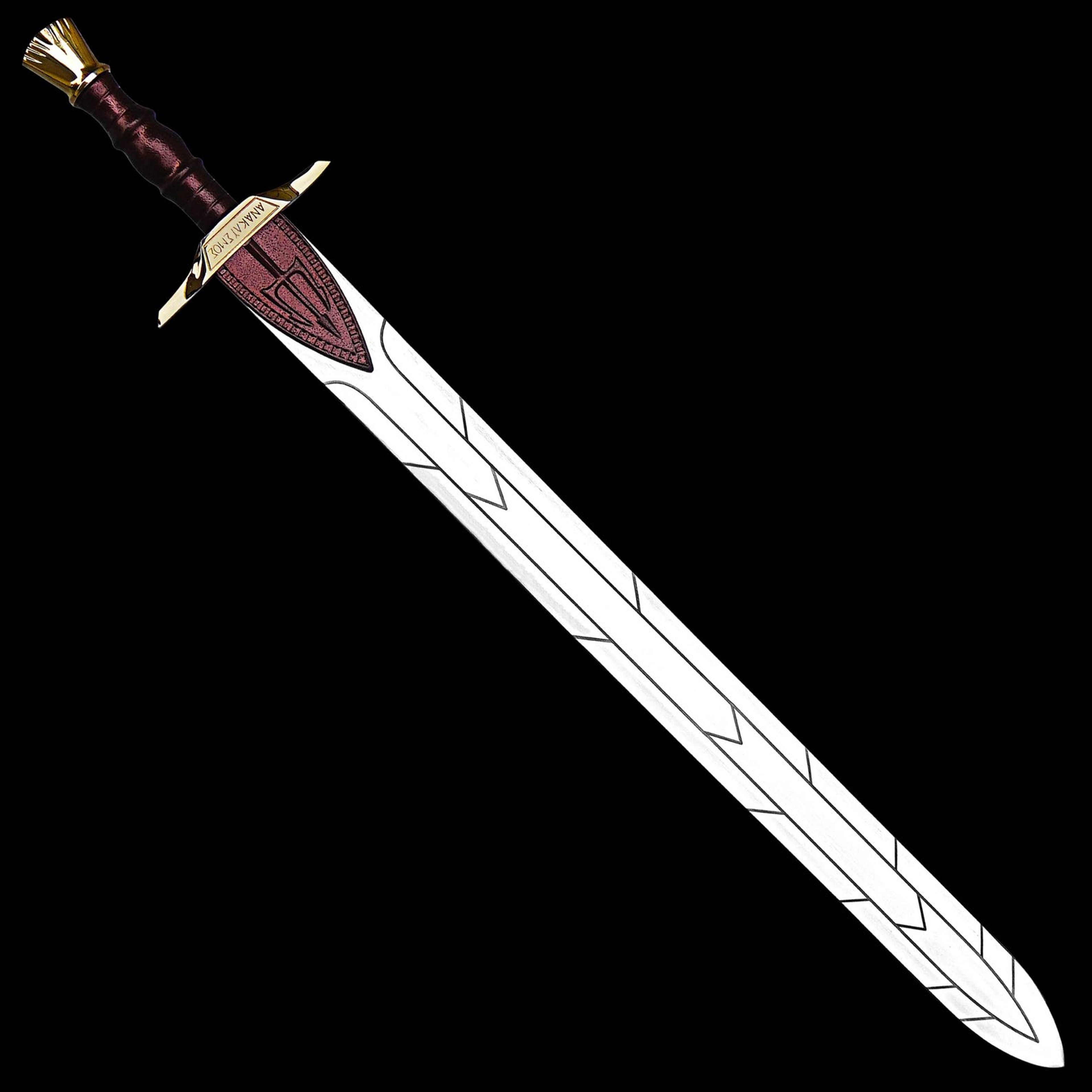 Percy Jackson Riptide Anaklusmos Sword Collectible With Leather Sheath Perfect Anniversary Gift For