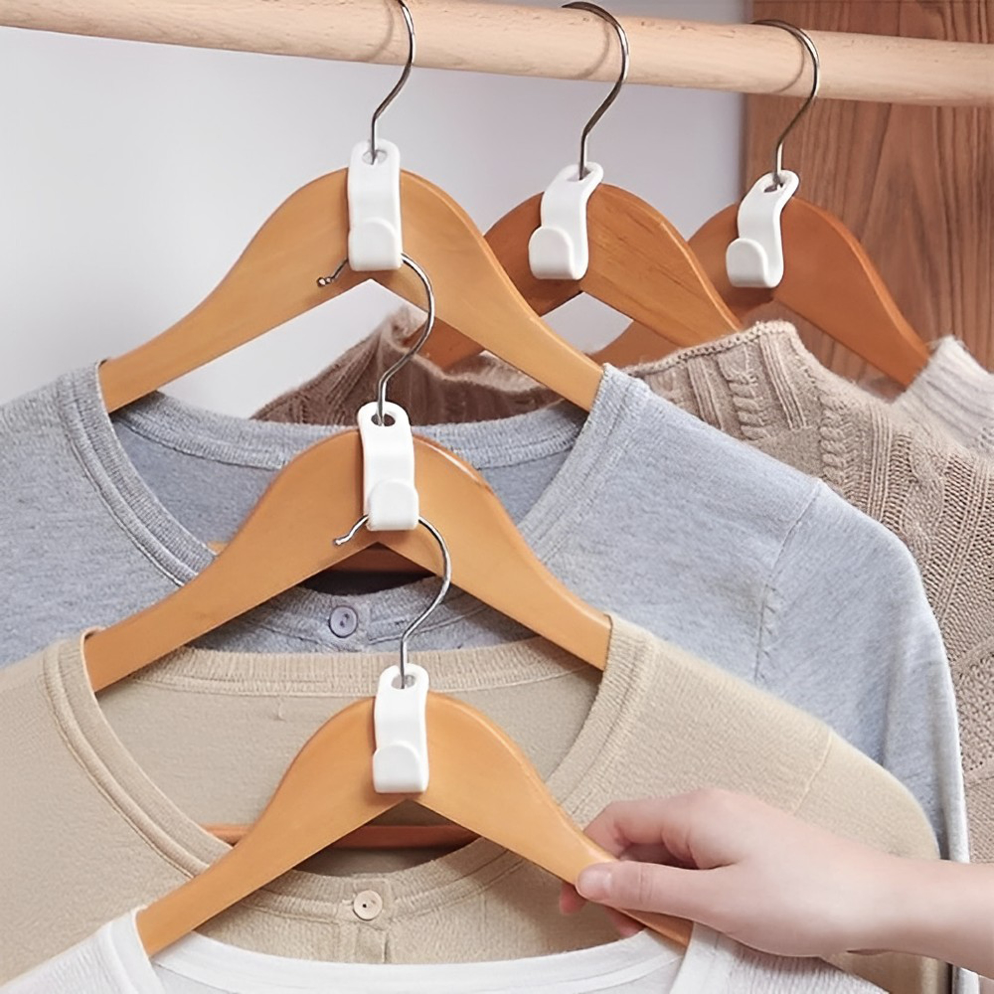Clothes Hanger Connector Hooks – Super Space Saving for Closet – view 1