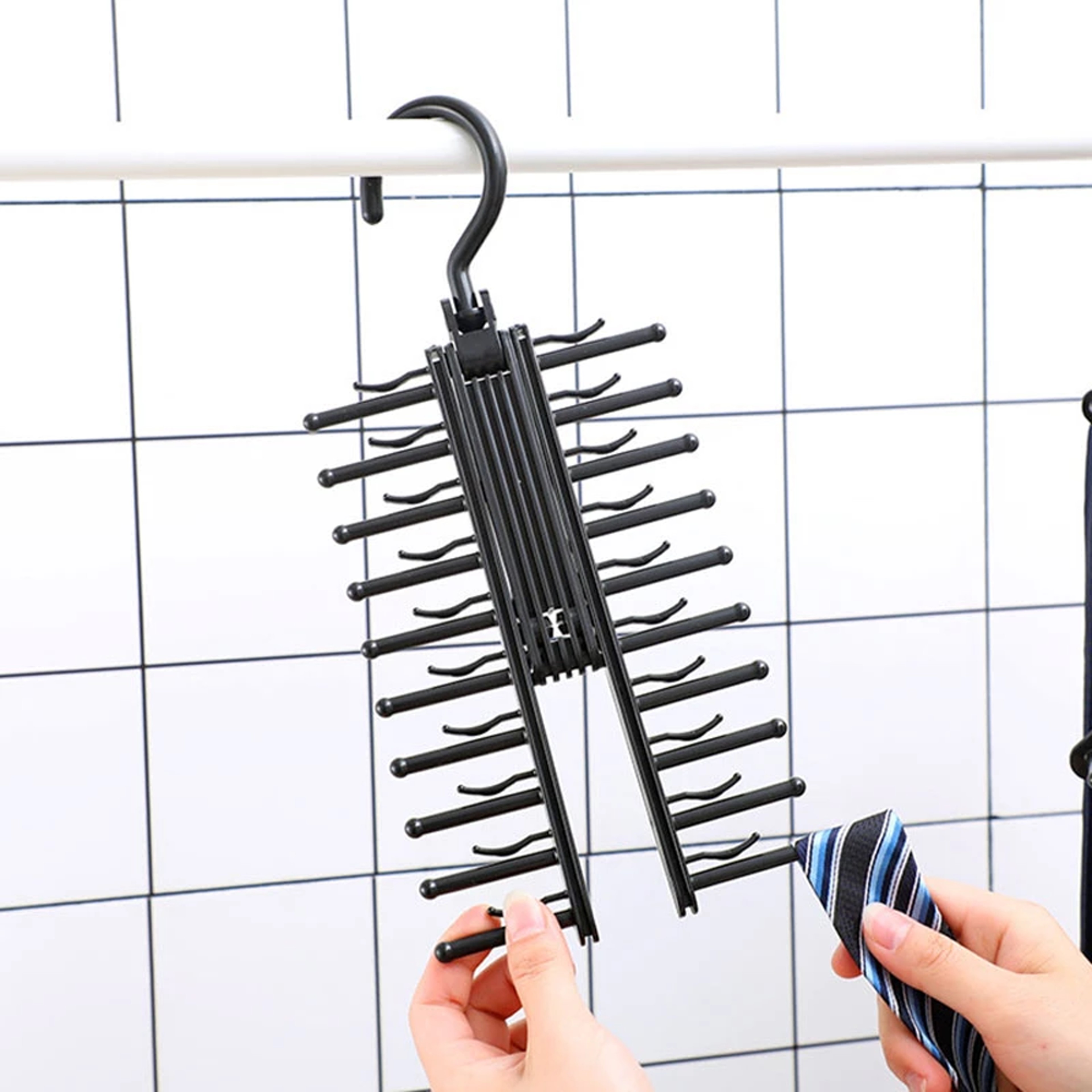 360° Rotating Cross Shaped Tie Hanger – view 4