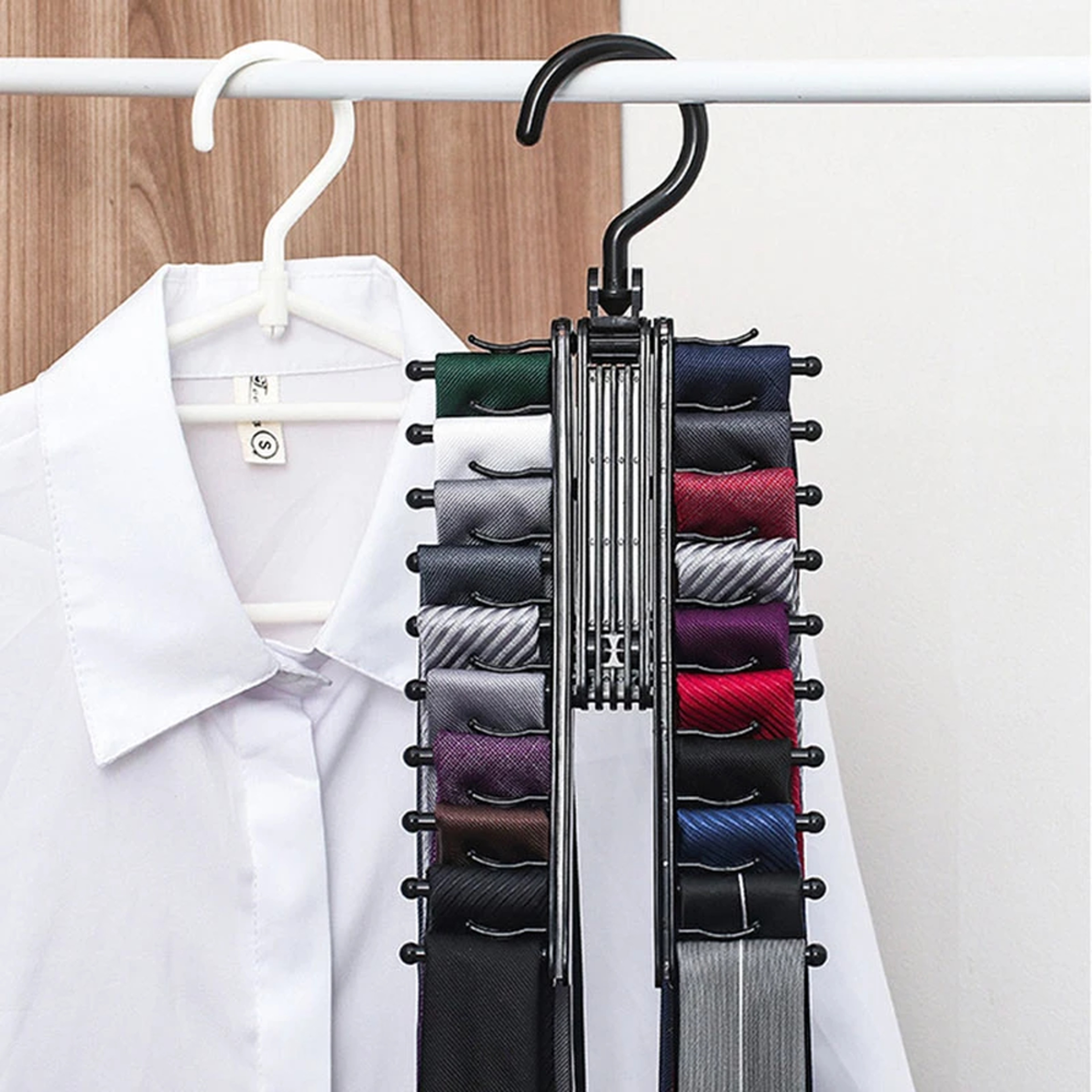 360° Rotating Cross Shaped Tie Hanger – view 5
