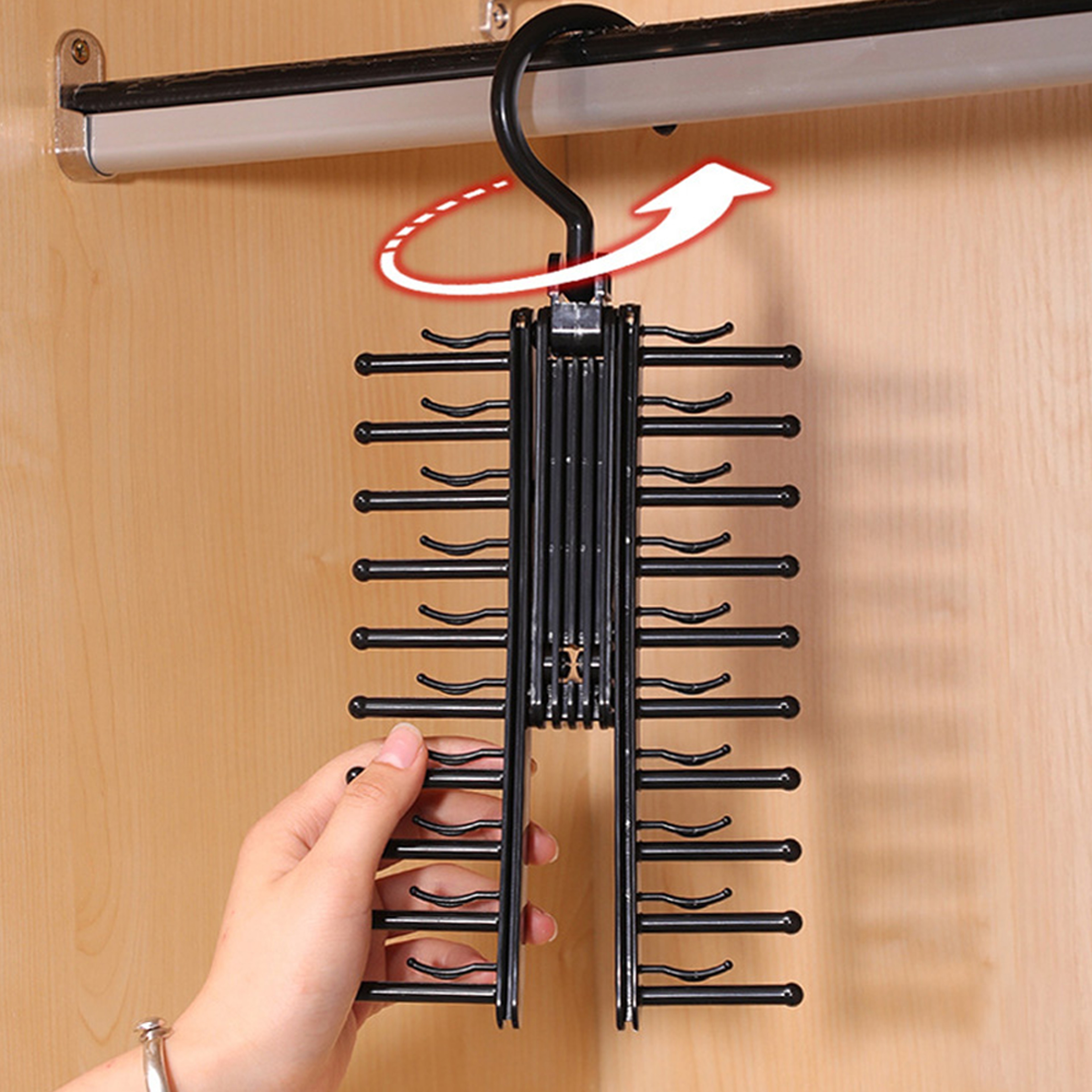 360° Rotating Cross Shaped Tie Hanger – view 6