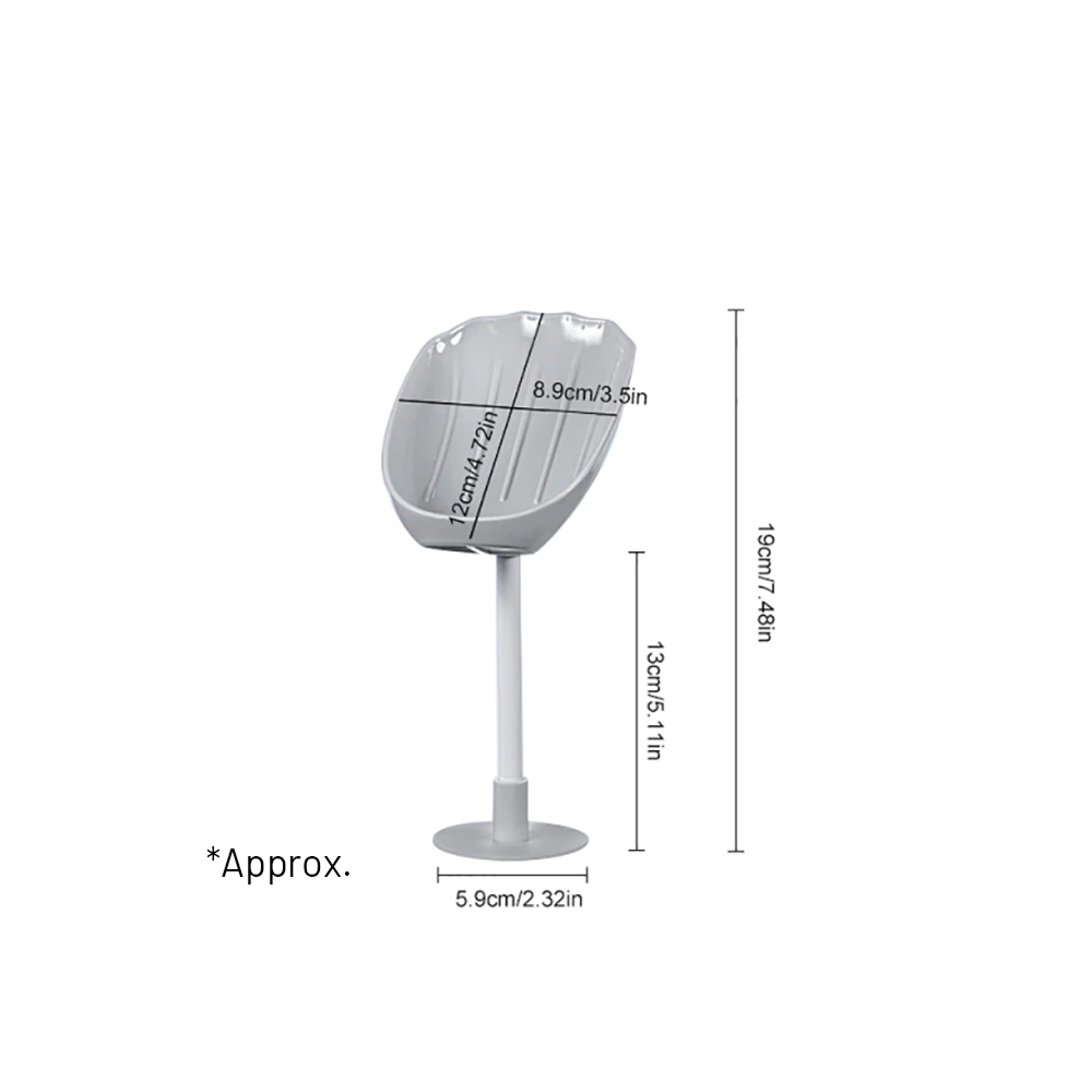 Wall Mounted Rotating Soap Holder grey