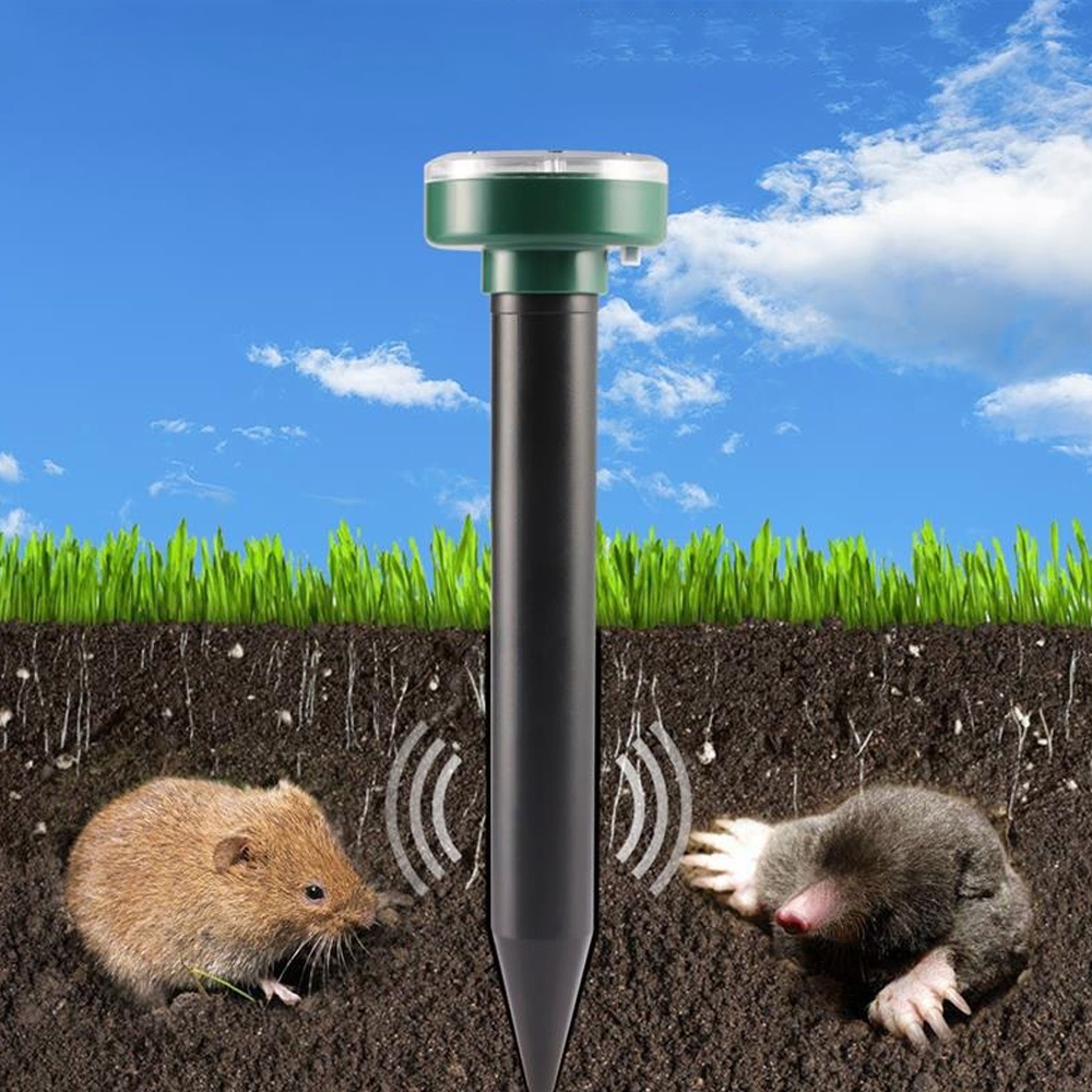 Solar Powered Mole Repeller – view 4