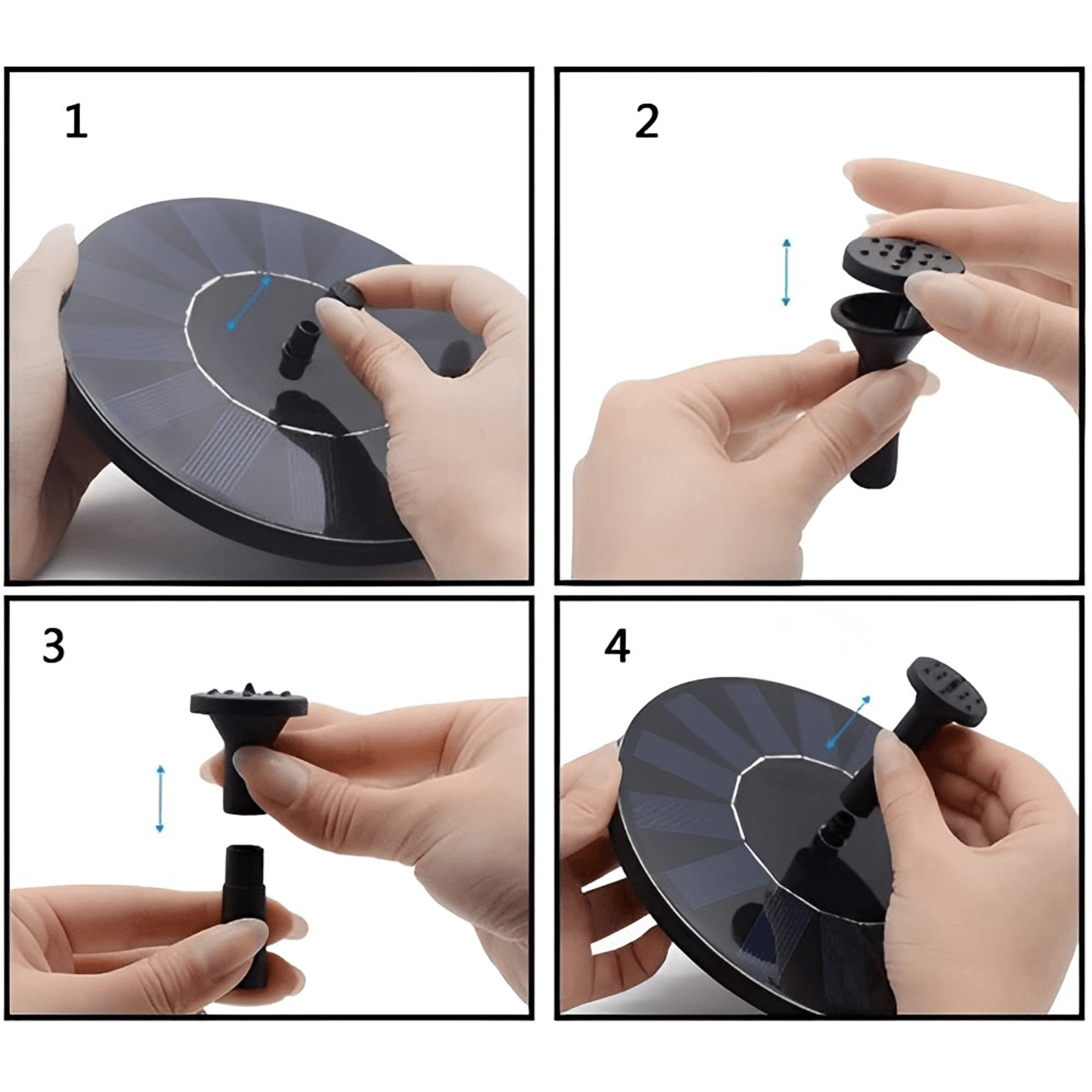 Solar-Powered Bird Fountain Kit - No Setup! – view 7